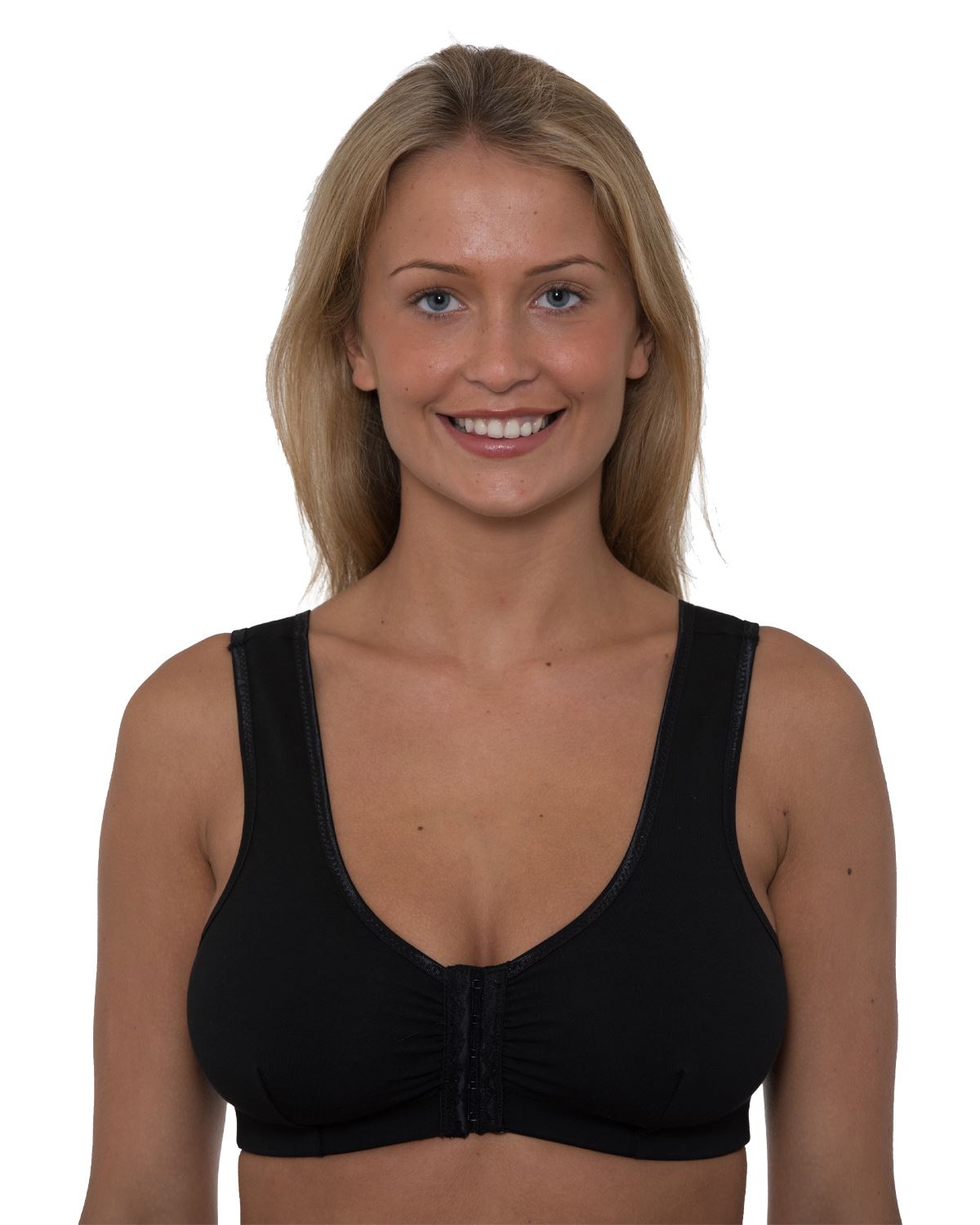 Gemm Mastektomie BH Damen BH ohne Bügel Baumwolle Frontverschluss mit Cup Taschen - Bild 5 von 10