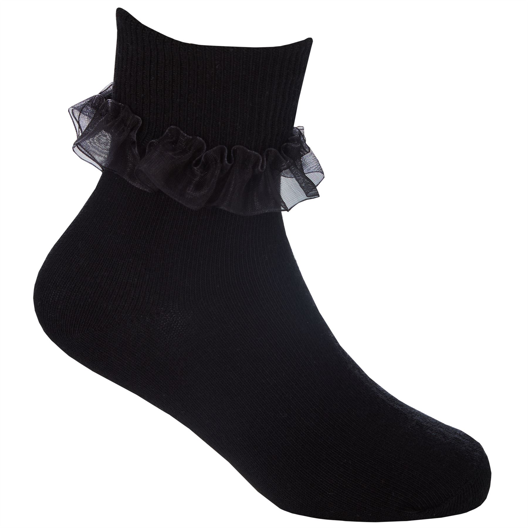 Kids Cotton Lace Socks Girls Fold Over Frilly Trim School Everyday Party Sock - Picture 16 of 37