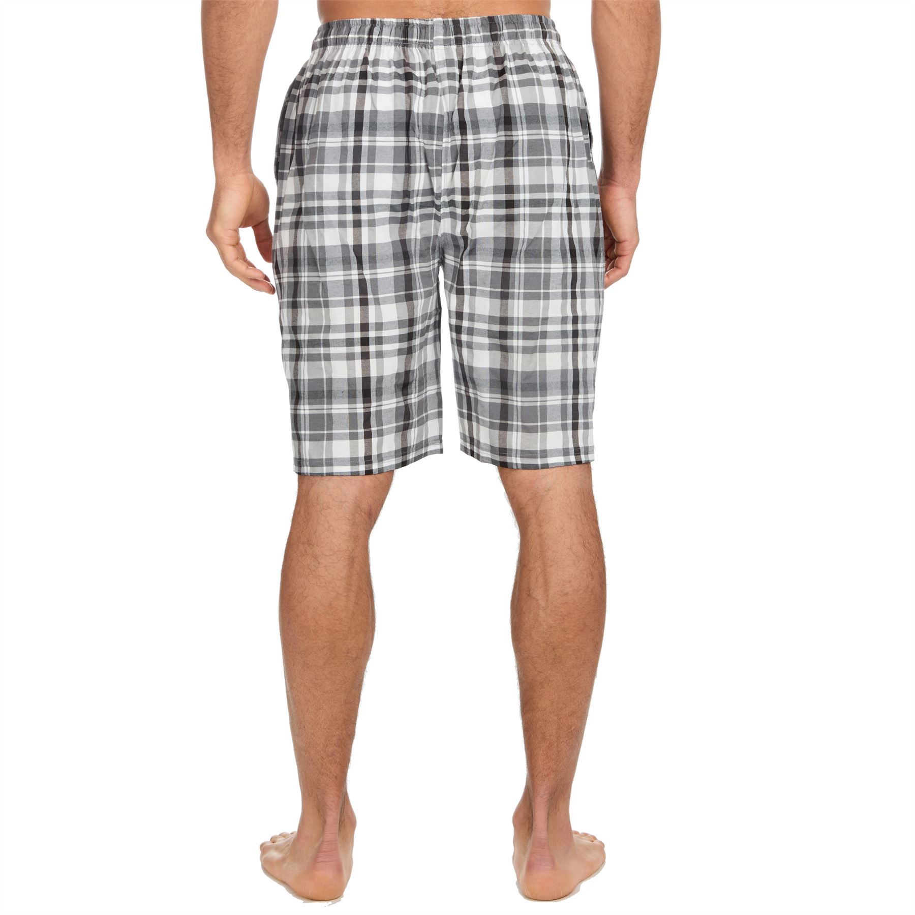 Mens Pyjama Shorts Woven Check Short Pyjamas Bottoms Pants Nightwear - Picture 11 of 35