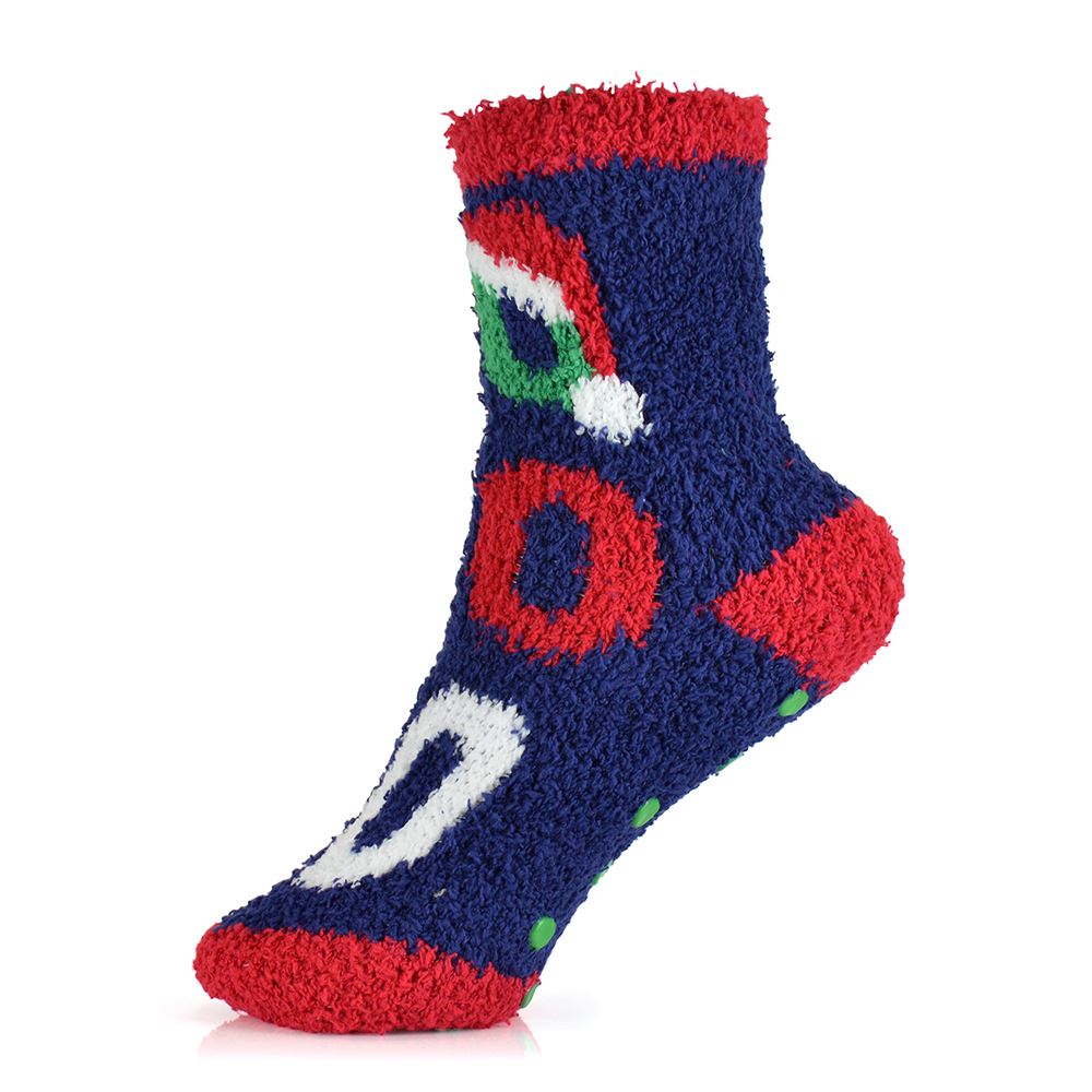 Christmas Cosy Socks Babies Kids Fluffy Festive Bed Slipper Sock Grips (3 Pairs) - Picture 8 of 13