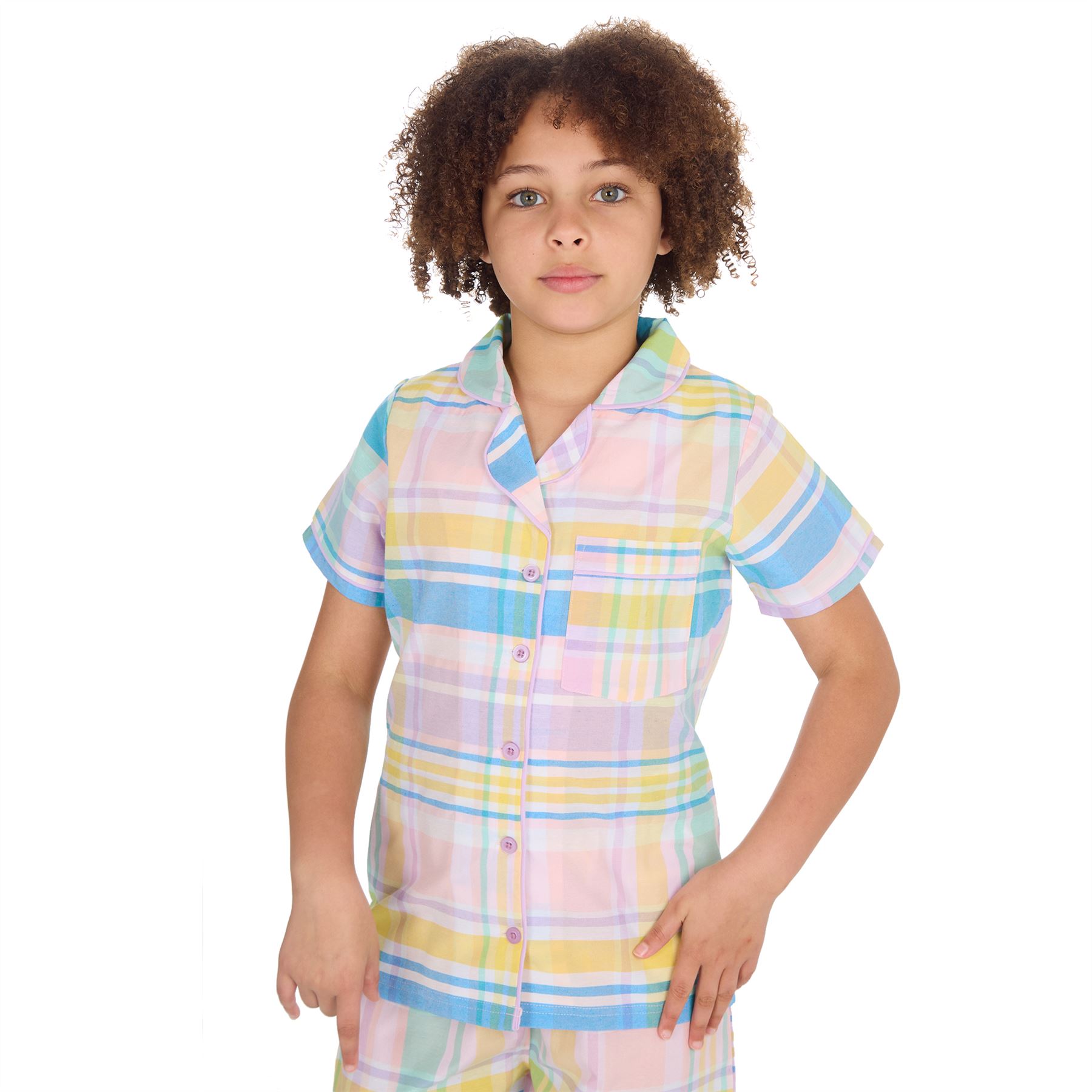 Girls Pajamas Short Sleeve Long Bottoms Sleep Nightwear Pajama Set PJs - Picture 25 of 31