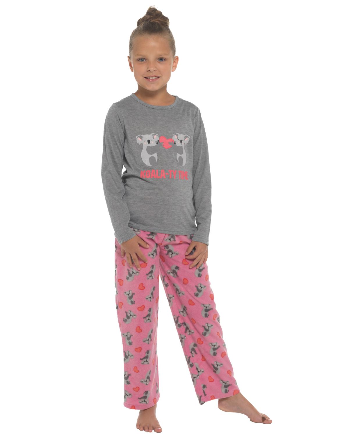 Jersey & Fleece Schlafanzug Schlummerhütte Mädchen Langarm Neuheit Tier Pyjama Set - Bild 3 von 9