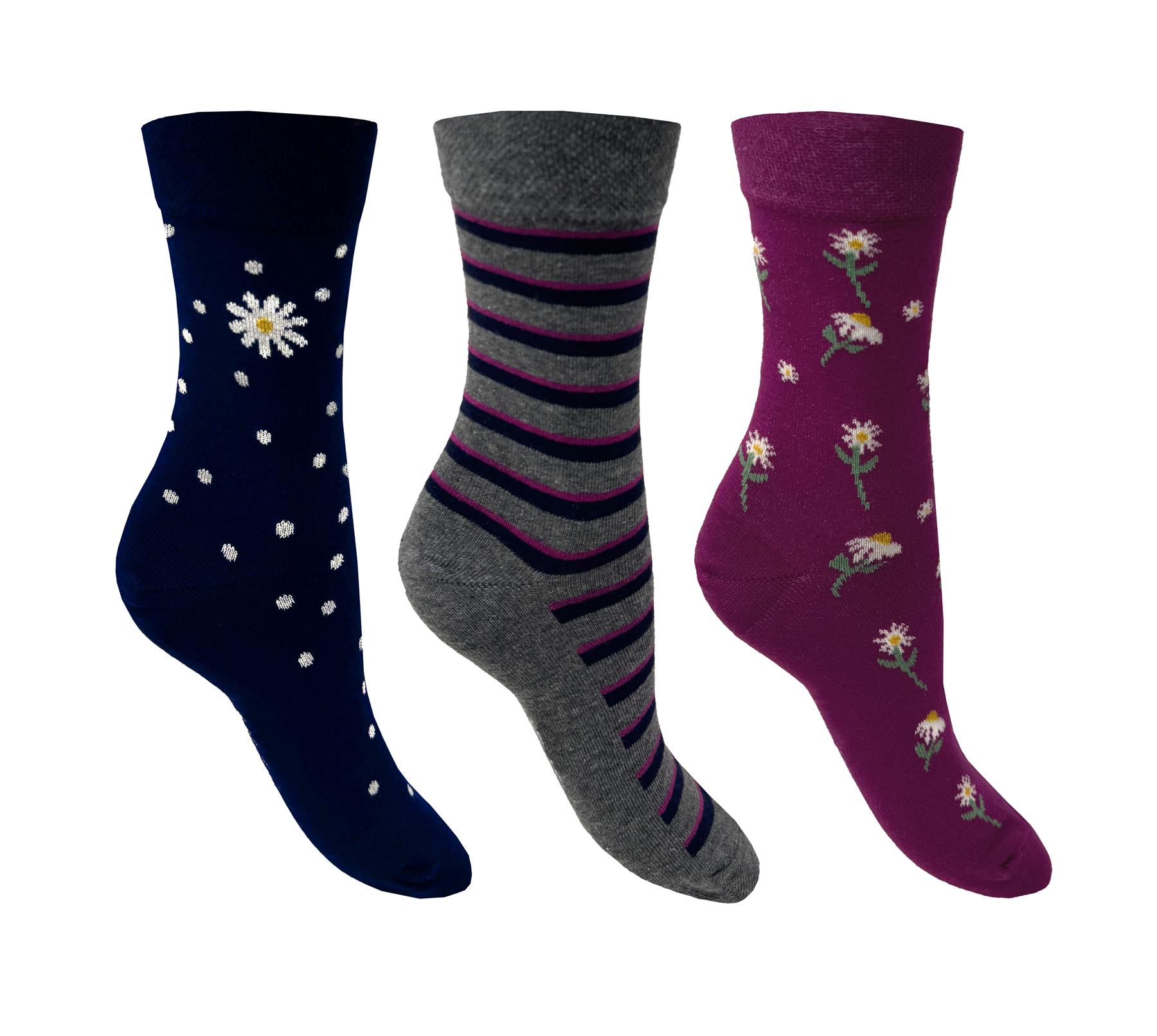 Flexitop Ladies Socks 3 Pairs U.K. Size 4-7 - Picture 27 of 28