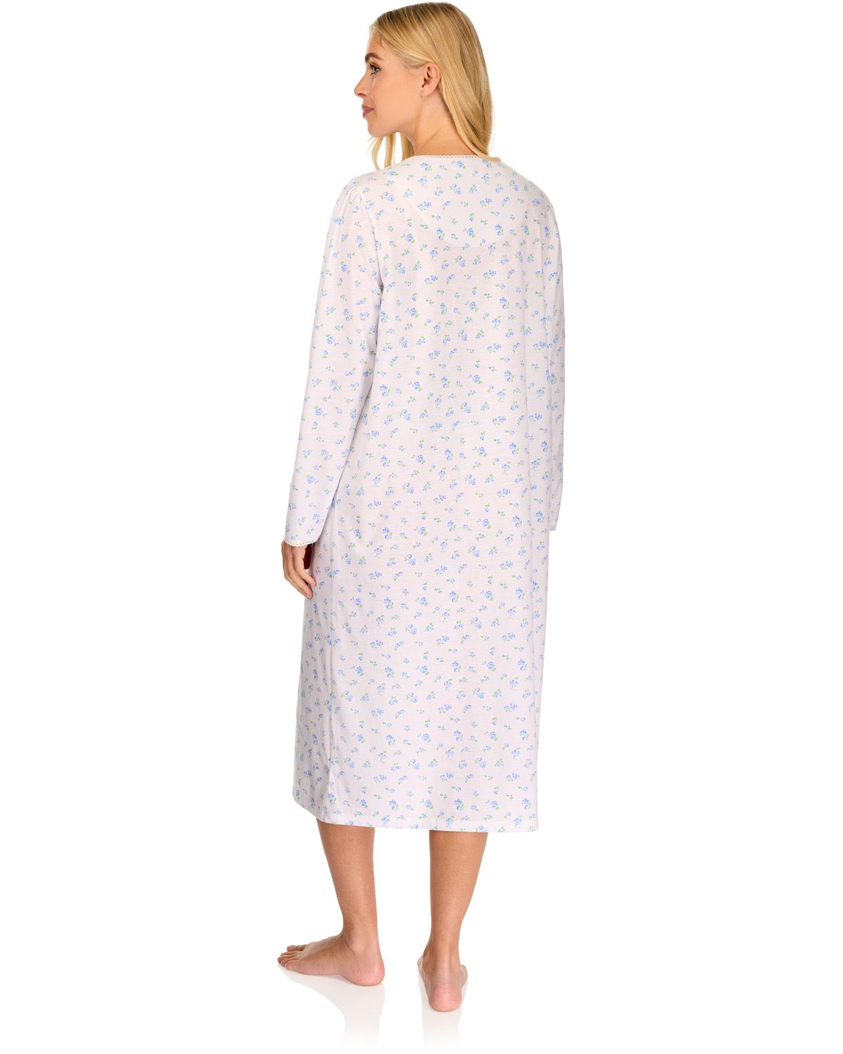 Ladies Vintage Blossoms Floral Cotton Nightdress Robe Pyjamas Nightwear - Produktbild 3
