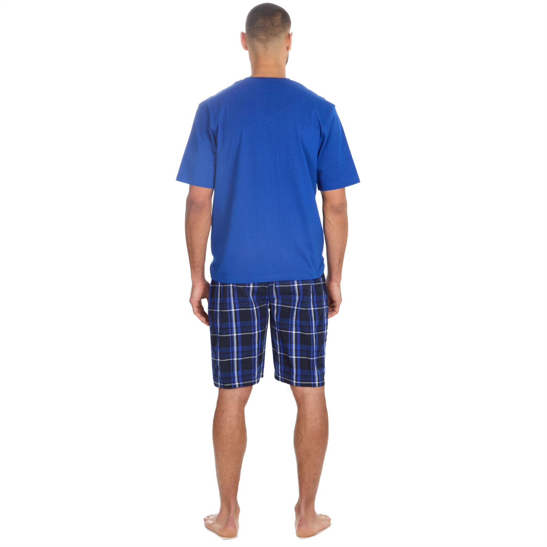 Mens Short Pyjamas Jersey Cotton Short Sleeve Pyjama Set Loose Nightwear PJs - Picture 40 of 46