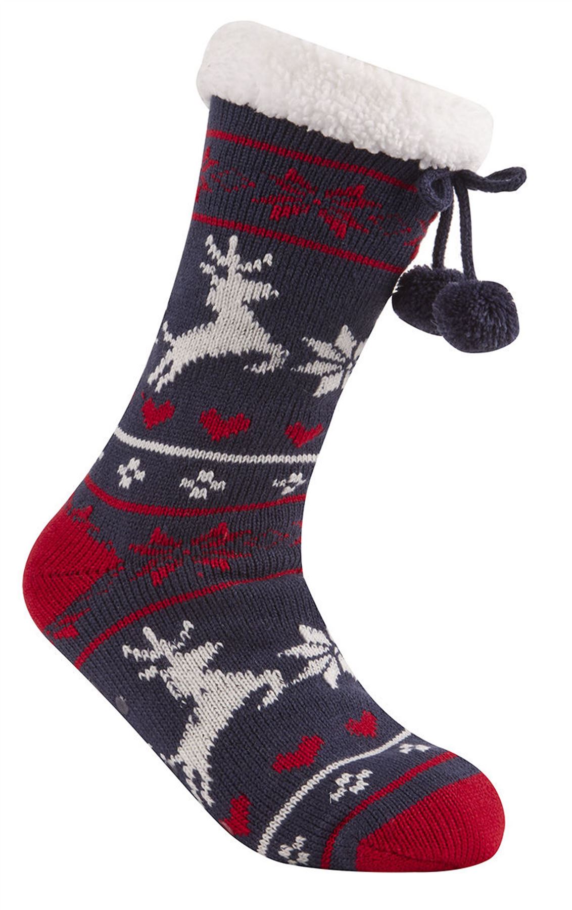 forever dreaming christmas sherpa fleece lined non-slip slipper