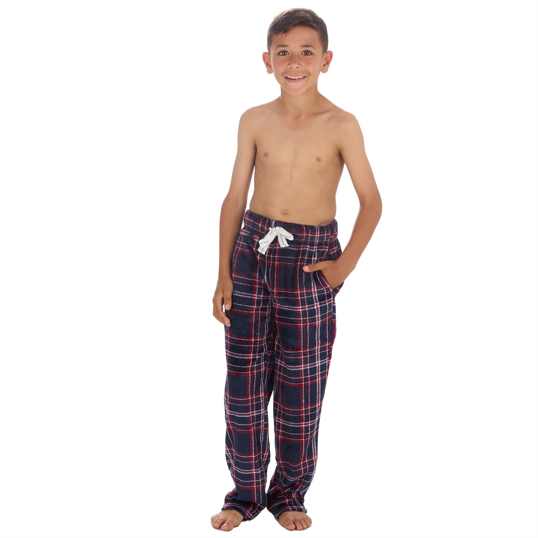 Boys Fleece Lounge Pants Kids Soft Handle Loose Leg Pyjama Bottoms PJs Nightwear - Picture 13 of 18