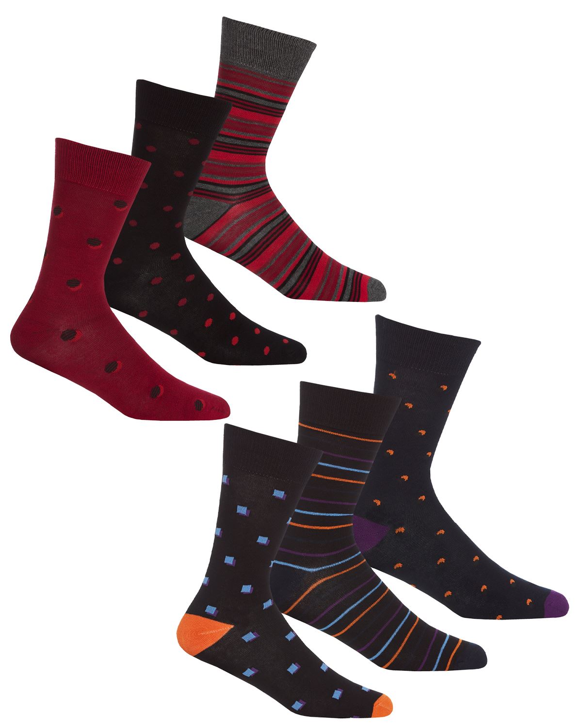 Bamboo Dress Socks Mens Breathable Antibacterial Mid Calf Sock (6 or 12 Pairs) - Picture 46 of 49
