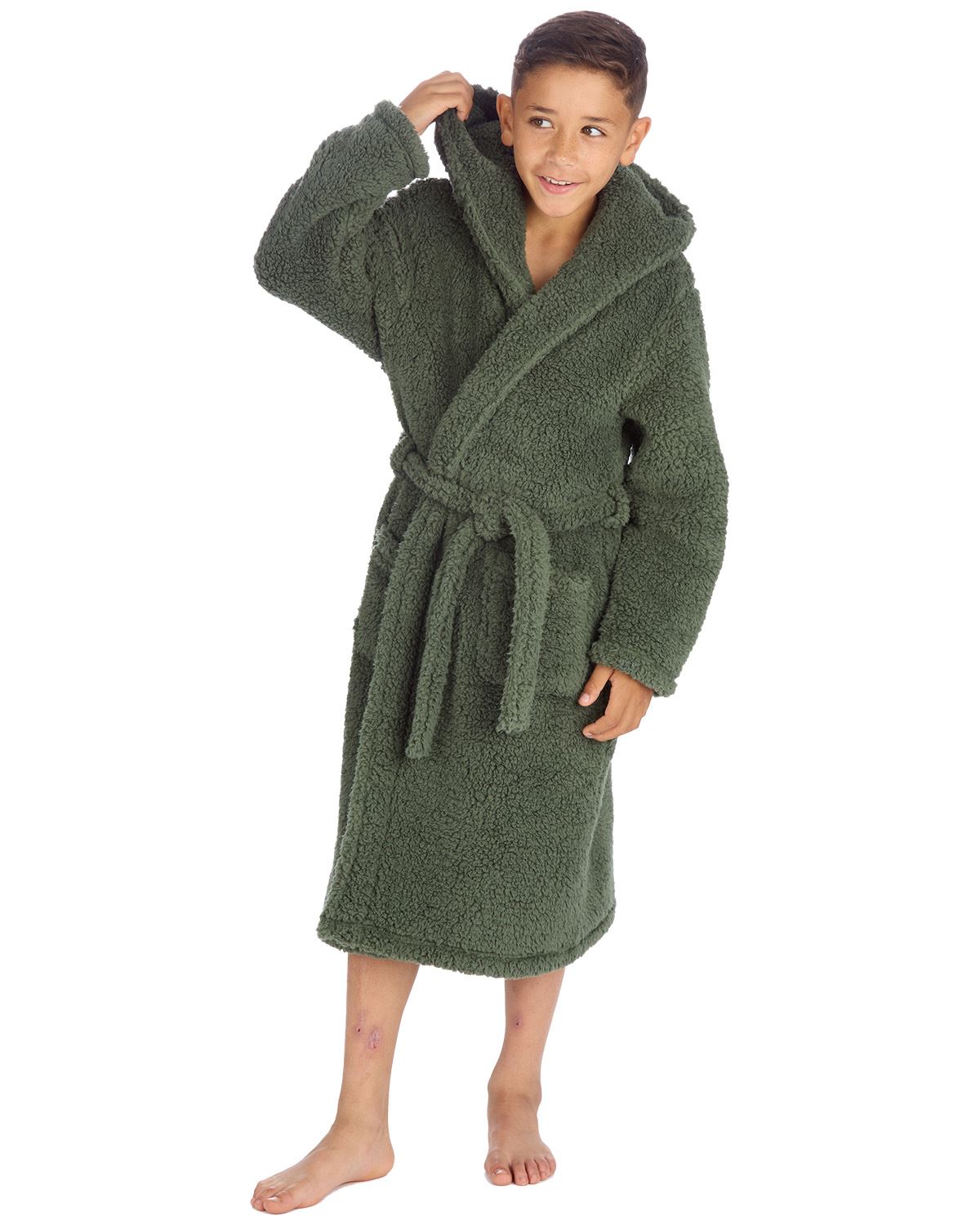 Accappatoio Borg per bambini Cargo Bay con cappuccio accappatoi accoglienti - Foto 14 di 17