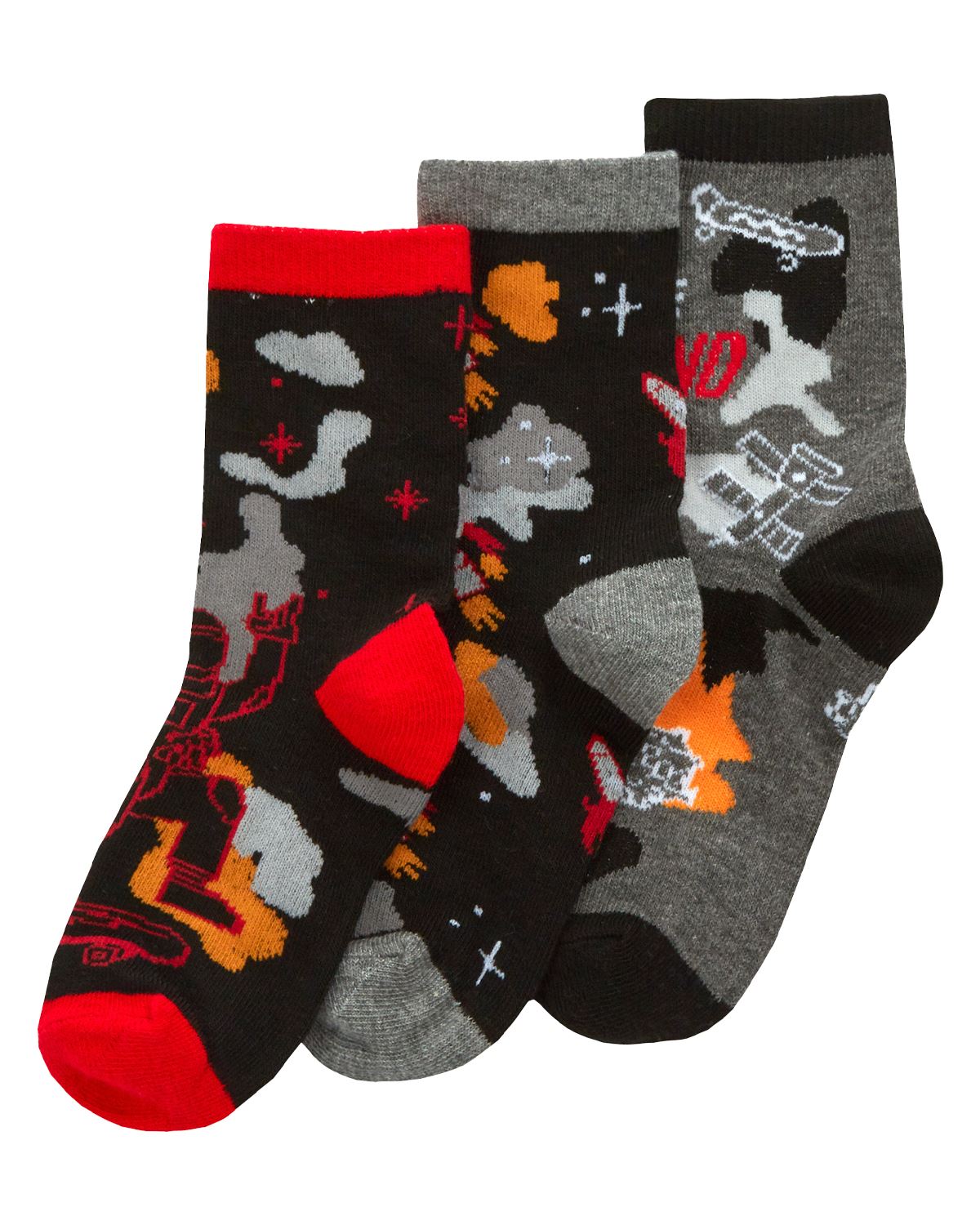 Kids Cotton Rich Socks Boys Girls Novelty Fun Everyday Ankle Sock (6 Pairs) - Picture 18 of 24
