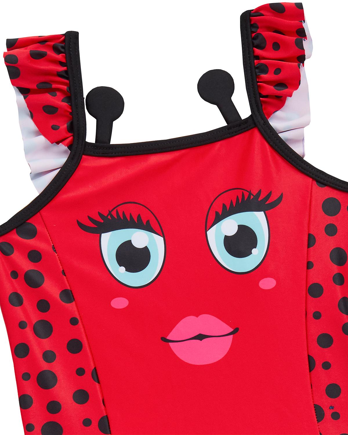 Girls Bathing Suit Kids Novelty Animal One Piece Frilly Swimsuit Swimwear - Picture 10 of 10