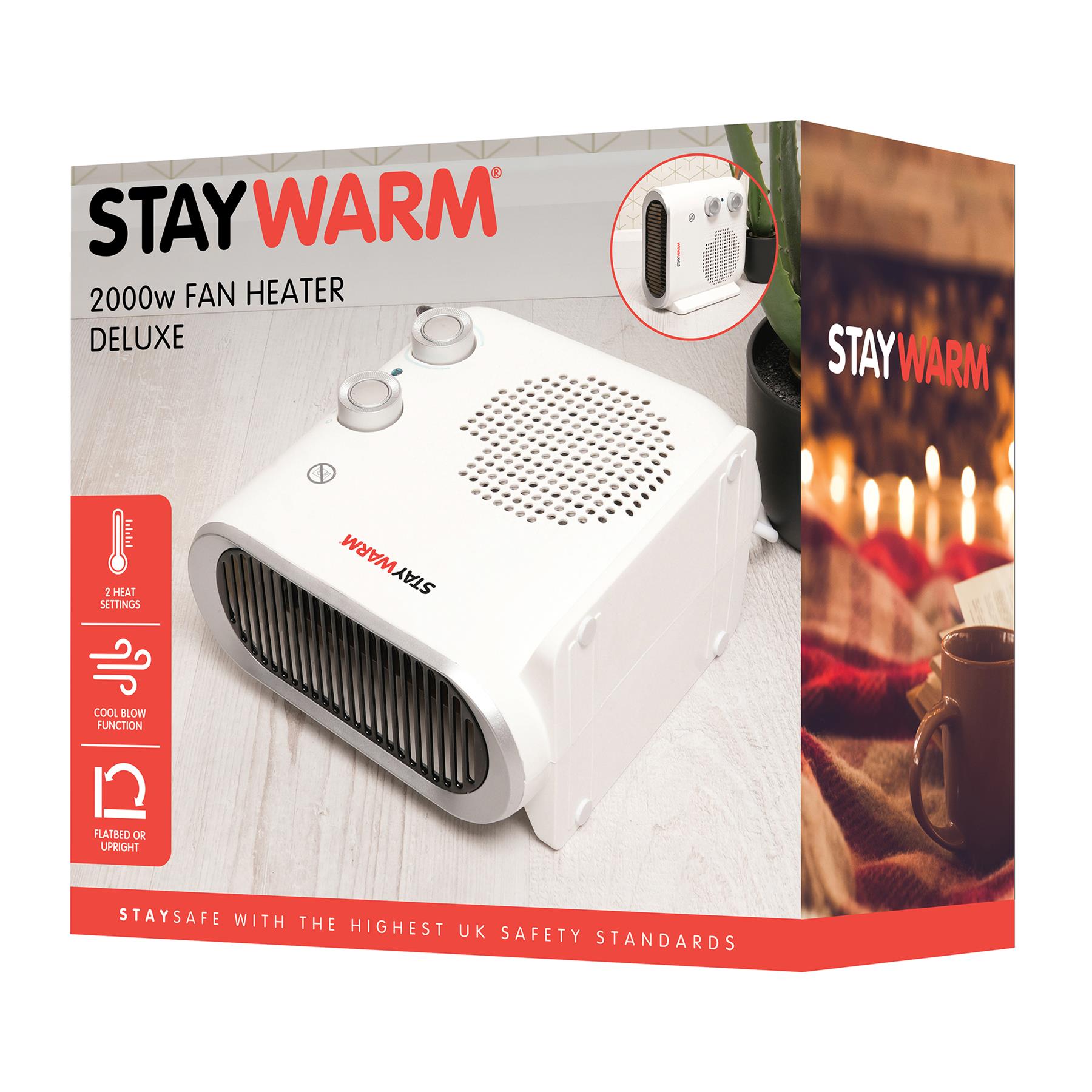STAYWARM Stand- und Flachbett-Heizlüfter mit 2 Heizstufen - Bild 15 von 28