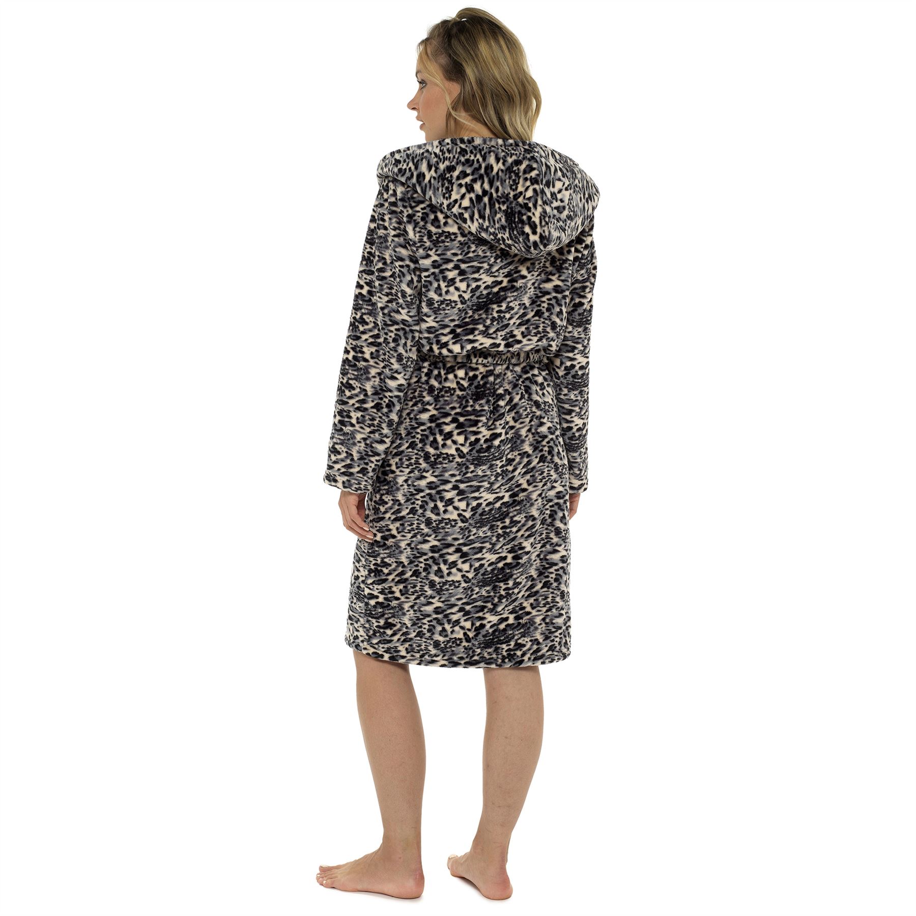 Ladies Warm Cosy Winter Soft Fleece Dressing Gown Robe Nightwear UK 8