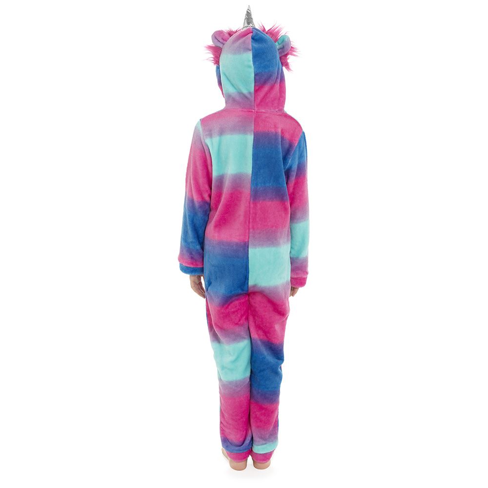 Kids Novelty Animal 1Onezie Soft Coral Fleece 3D All in One Sleepsuit with Hood - Picture 67 of 88