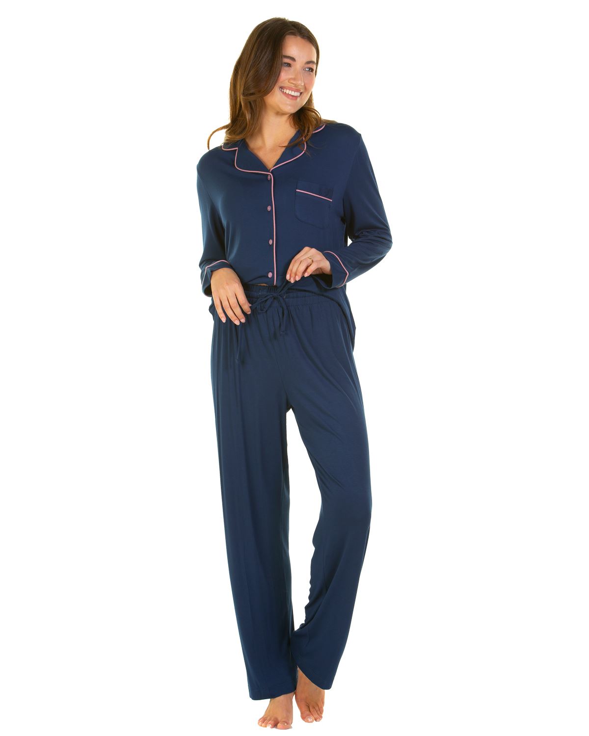Conjunto de pijama de encaje de bambú hipoalergénico transpirable con botones La Marquise - Imagen 7 de 9