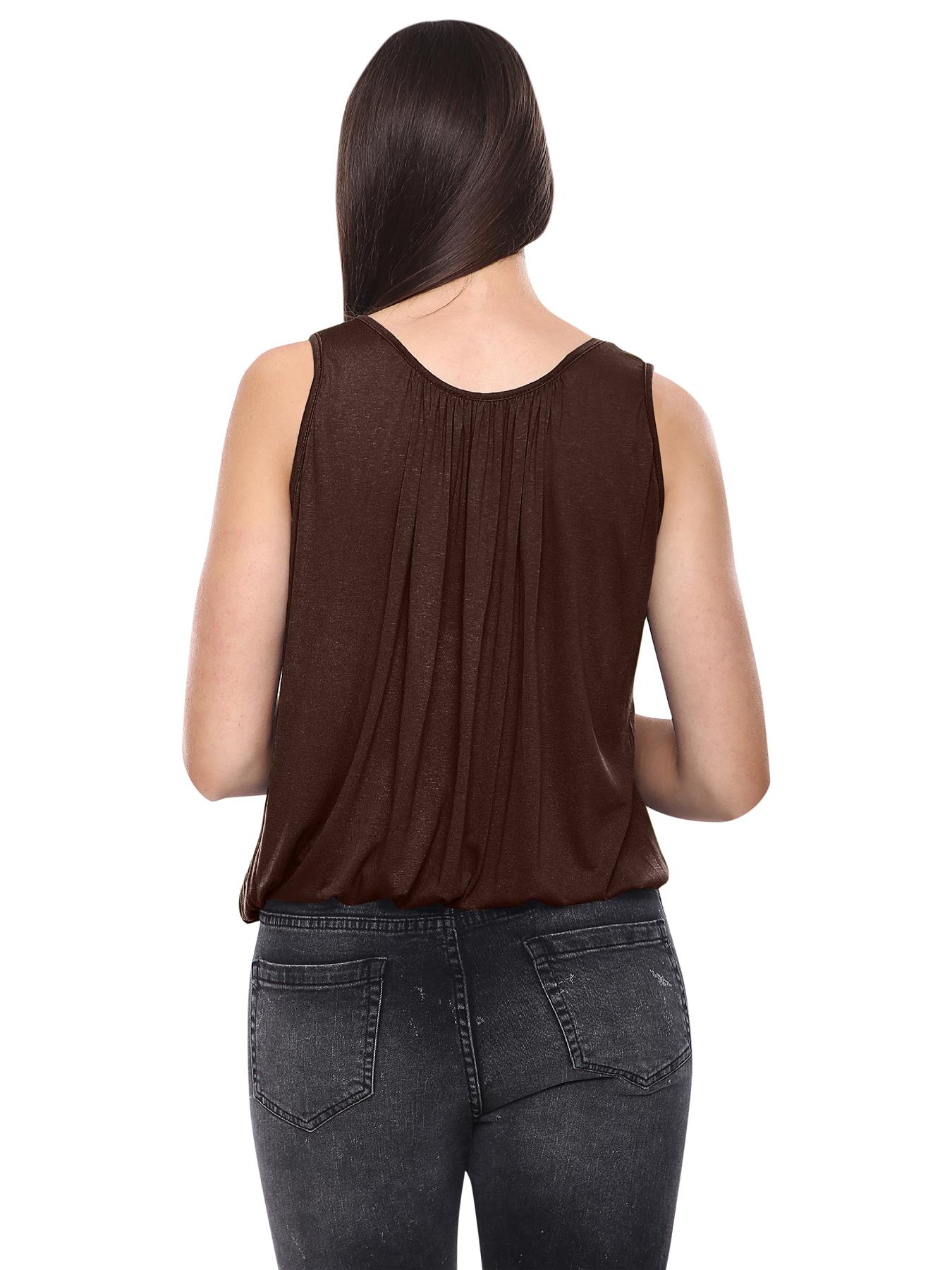 Womens Vest Tops Italian Summer Holiday Loose Fit Camisole Sleeveless Tank Top - Picture 24 of 82