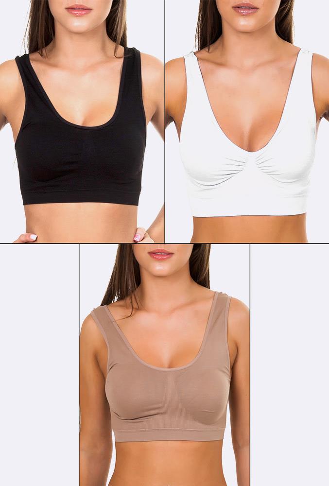 Ladies Seamless Non-Padded Bra Comfy Shapewear Crop Top vest Support Shapewear - Picture 13 of 13