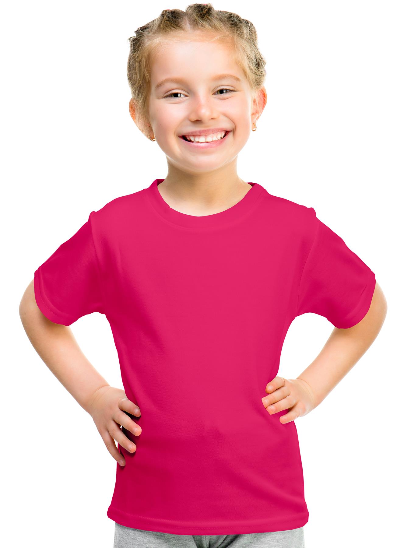 Kids Plain T-shirt Original Fruit of the Loom Summer Crew Neck - Picture 6 of 17