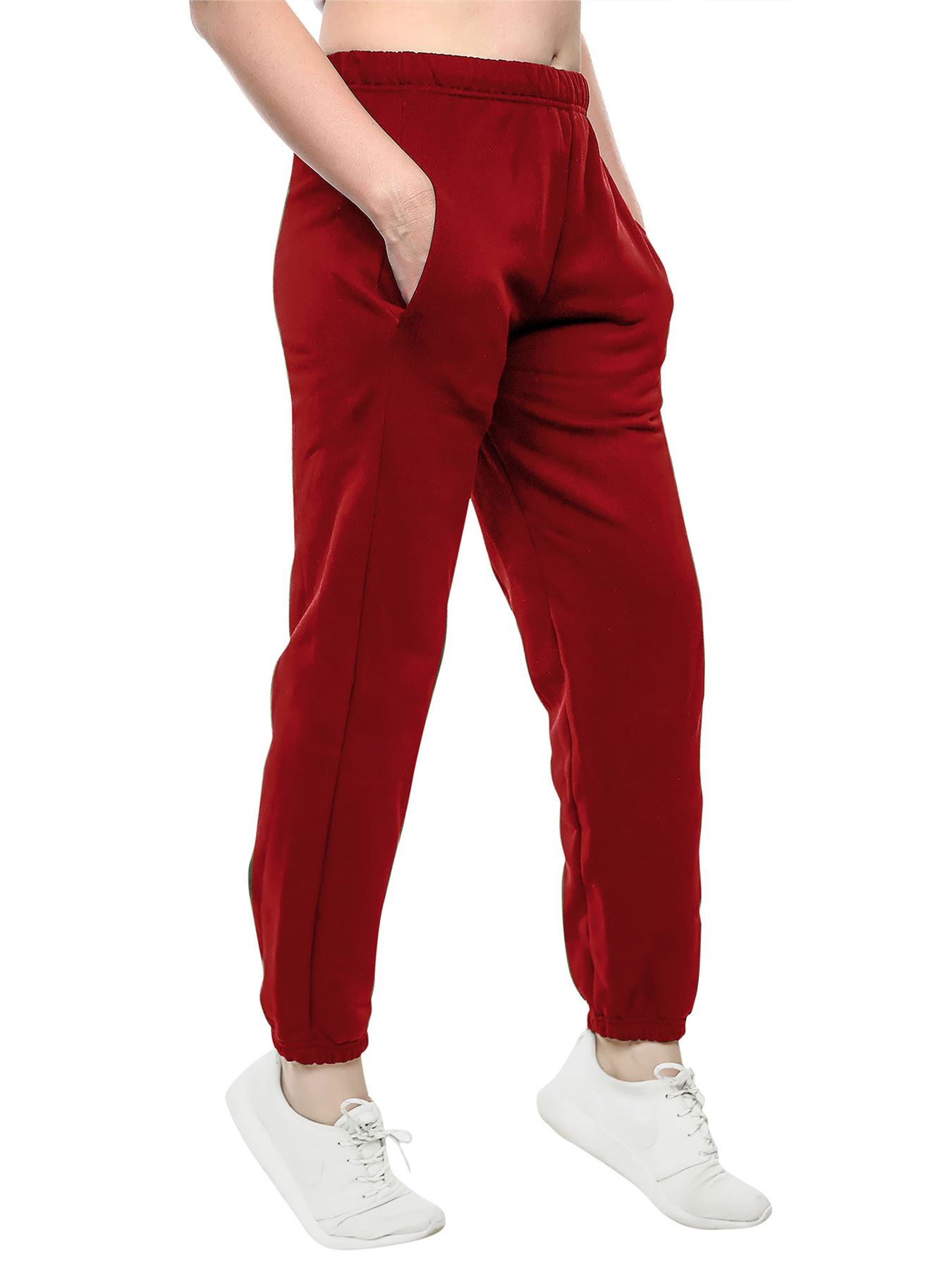 Kids Jogging Bottoms Warm Fleece Plain Joggers Bottom Pant 2 - 13 Years - Picture 24 of 41