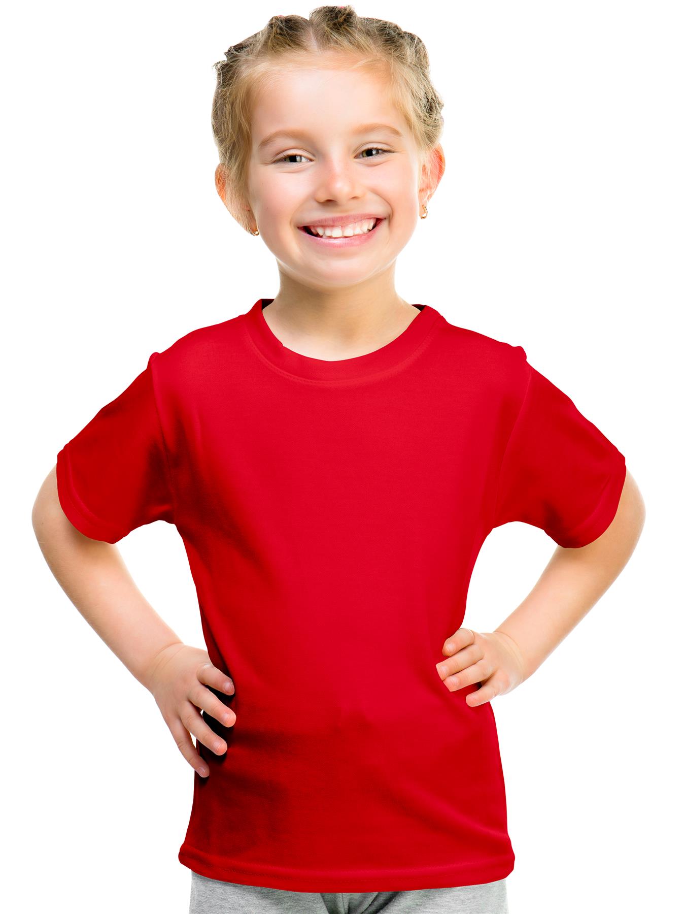 Kids Plain T-shirt Original Fruit of the Loom Summer Crew Neck - Picture 13 of 17