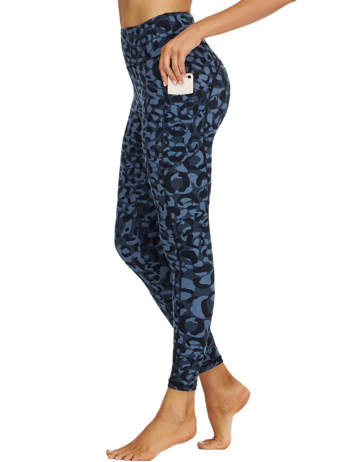 Women Fitness Sports Leggings Ladies Gym High Waist Gym Yoga Pants With Stretch - Picture 15 of 33