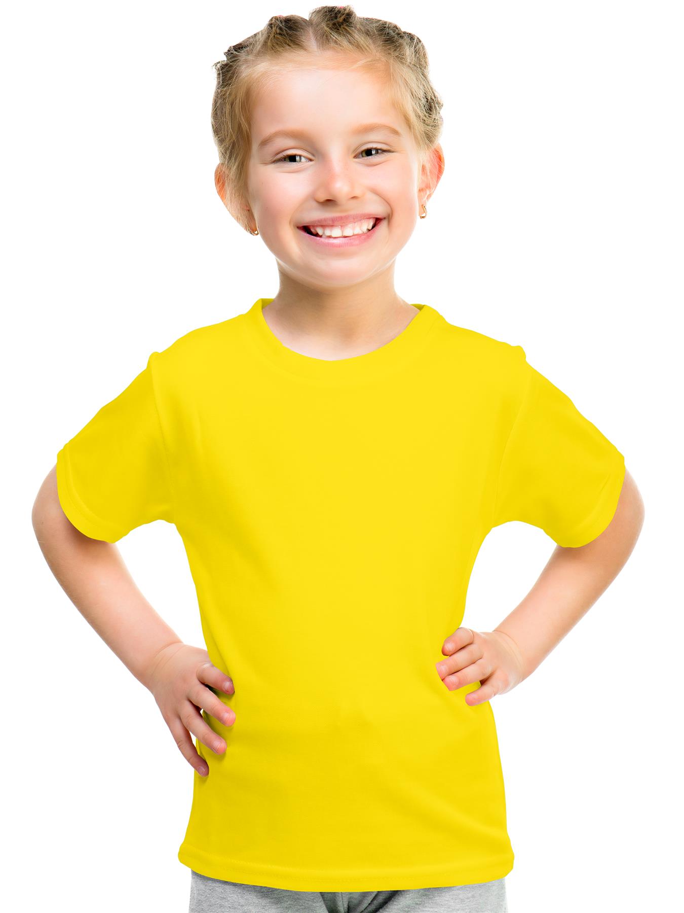 Kids Plain T-shirt Original Fruit of the Loom Summer Crew Neck - Picture 17 of 17