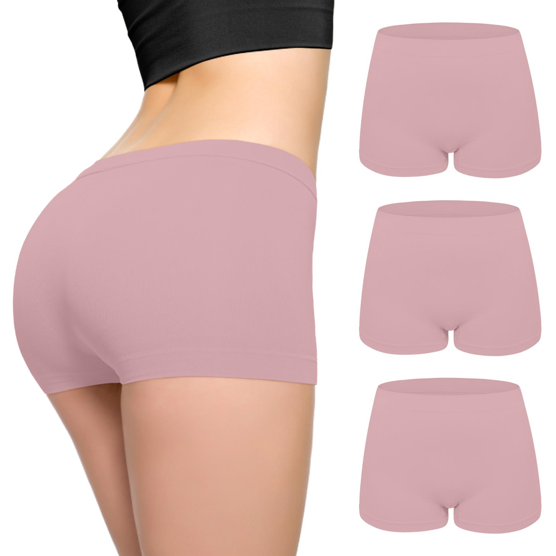 Womens Ladies Plain Underwear High Waist Seamless Stretch Boxer Shorts Pants Lot - Picture 87 of 121