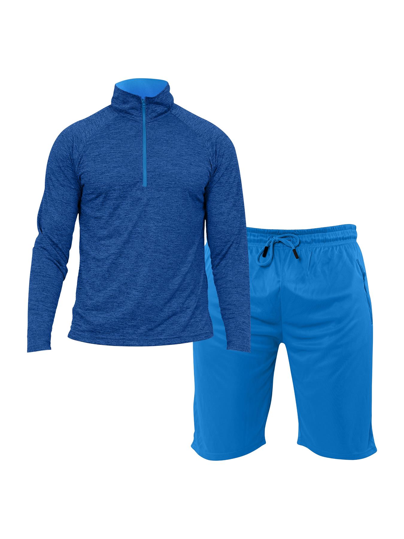 Conjunto de pijama de verano de algodón con cremallera y pantalones cortos coordinados para hombre - Imagen 5 de 6