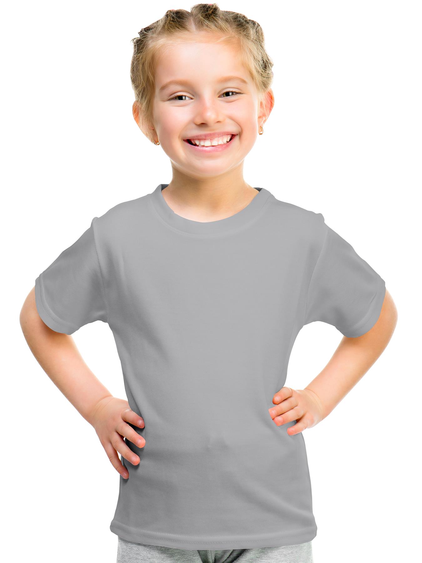 Kids Plain T-shirt Original Fruit of the Loom Summer Crew Neck - Picture 7 of 17