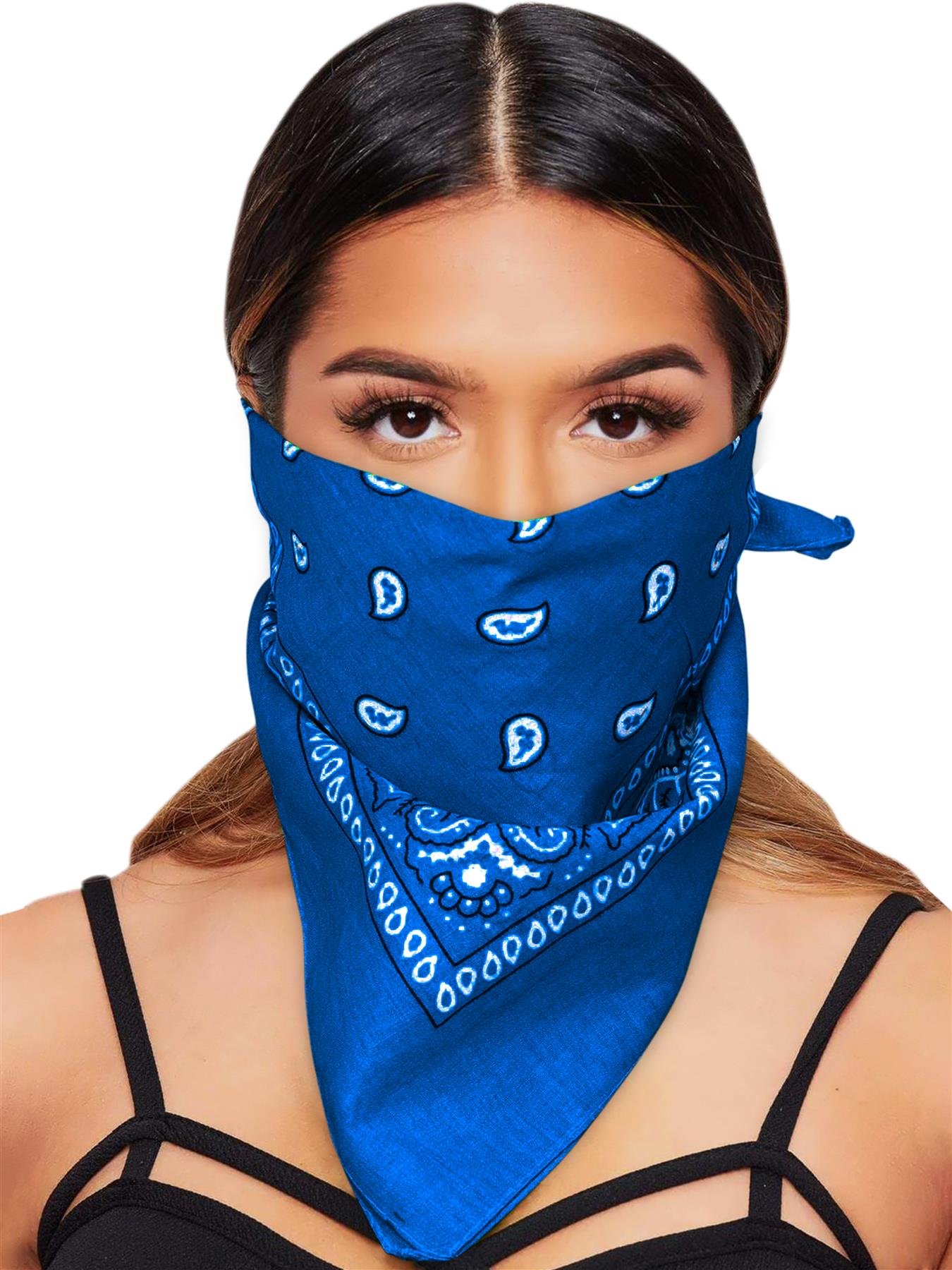 Paisley Bandana Cotton Scarf Headband Head Wear Mouth Protection Wrap Band Lot - Picture 8 of 63