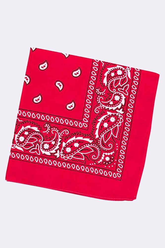 Bandana Paisley Cuello Envoltura Unisex Pañuelo Estampado Varios Colores 57cm x 57cm - Imagen 16 de 22