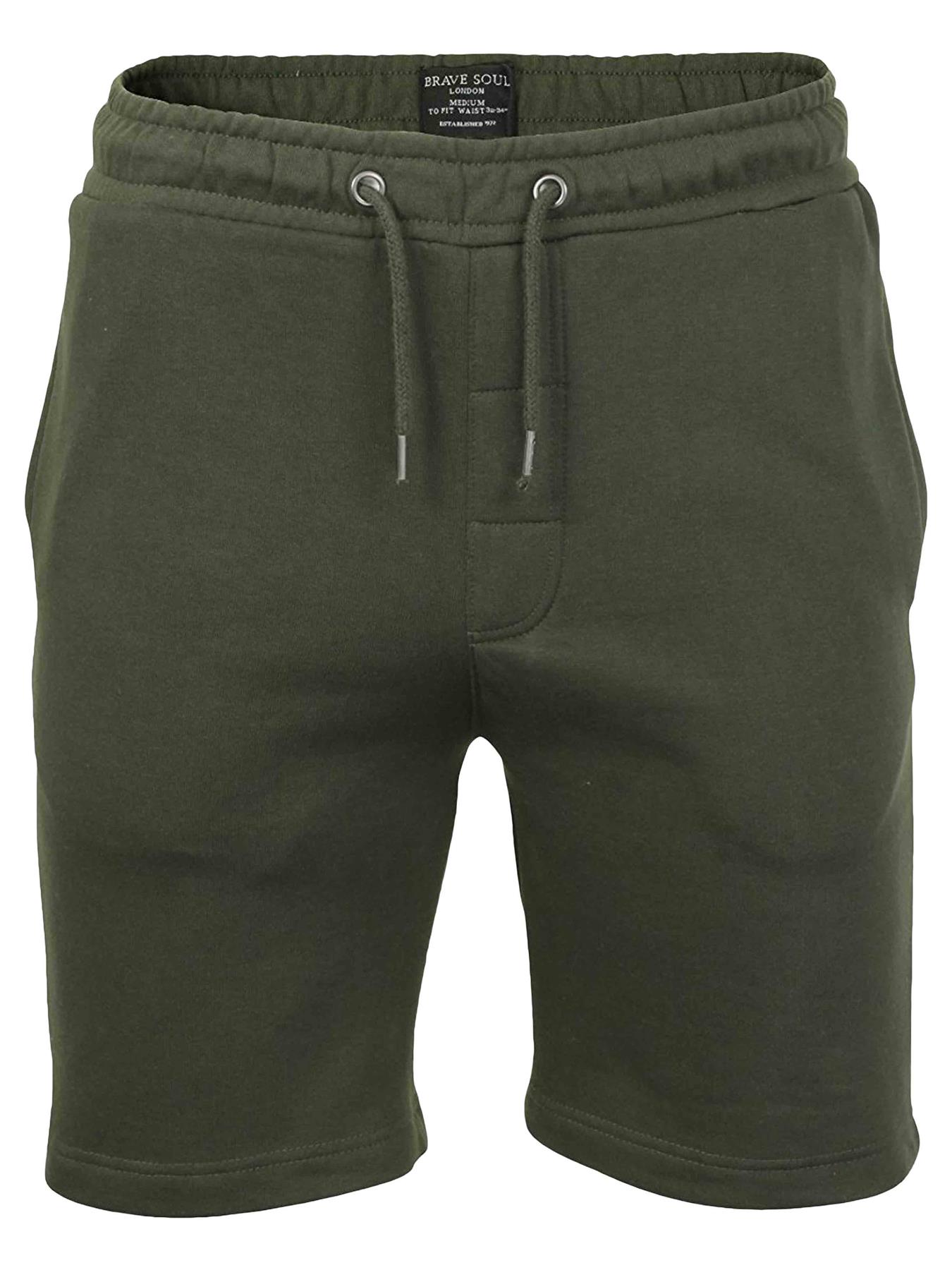 Mens Gym Shorts Brave Soul Sports Pants Elasticated Waist Jogger With Pockets UK - Picture 11 of 20