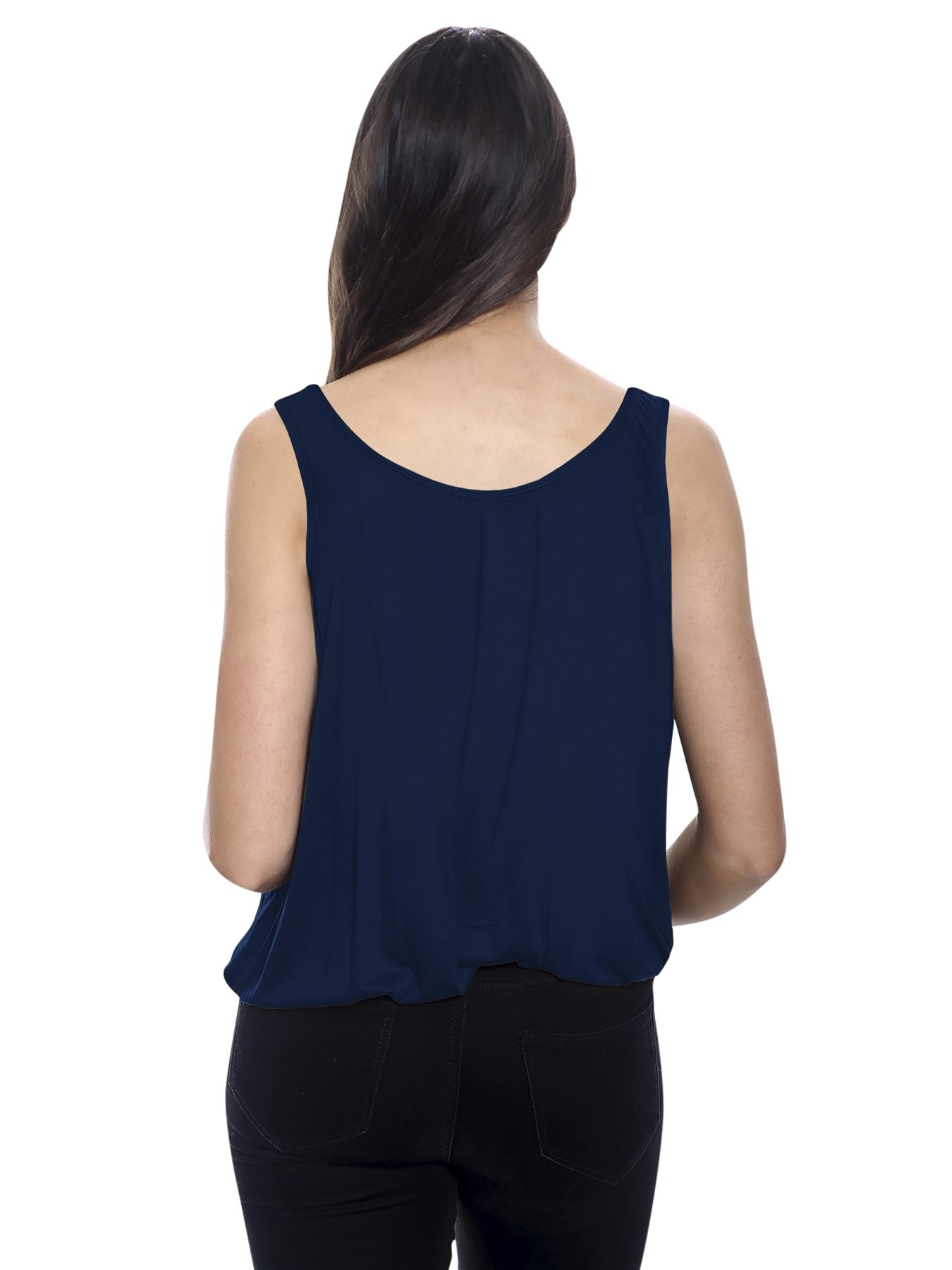 Womens Vest Tops Italian Summer Holiday Loose Fit Camisole Sleeveless Tank Top - Picture 58 of 82