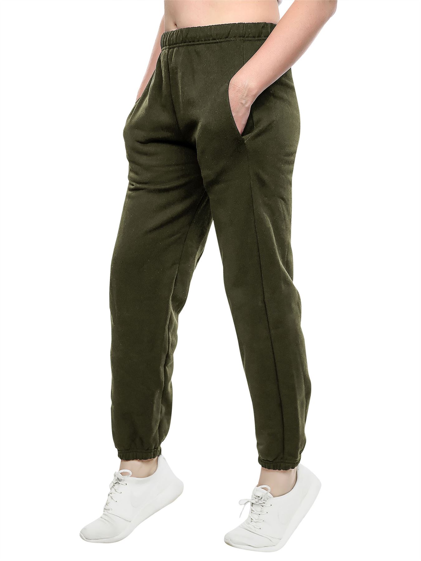 Kids Jogging Bottoms Warm Fleece Plain Joggers Bottom Pant 2 - 13 Years - Picture 11 of 41