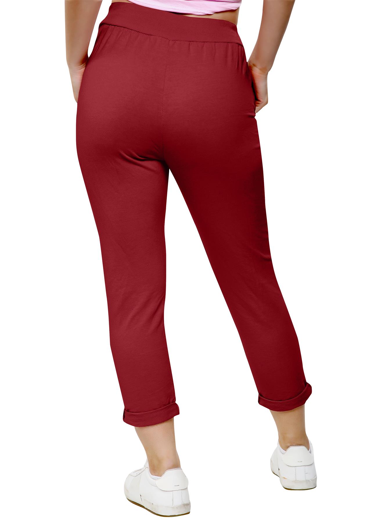 Women's Athletic Italian Trouser Pants for Active Yoga Comfy Jogging Bottoms - Picture 44 of 44