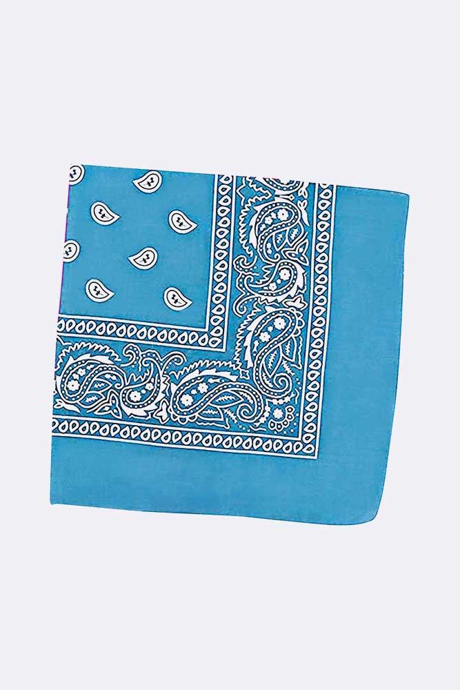 Bandana Paisley Cuello Envoltura Unisex Pañuelo Estampado Varios Colores 57cm x 57cm - Imagen 21 de 22