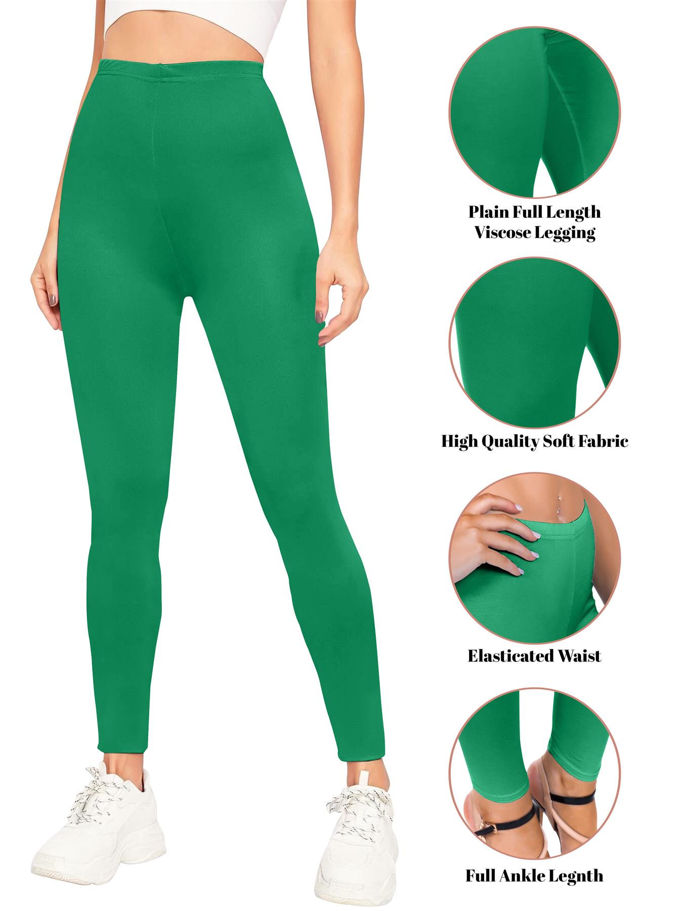Womens Plain High Waist Leggings Trouser Fitness Gym Yoga Comfy Leggings Lot - Picture 42 of 68