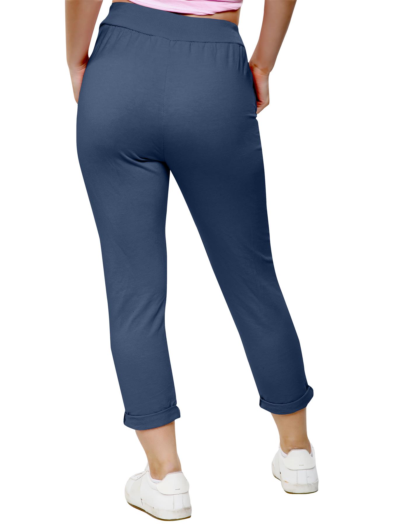Women's Athletic Italian Trouser Pants for Active Yoga Comfy Jogging Bottoms - Picture 33 of 44