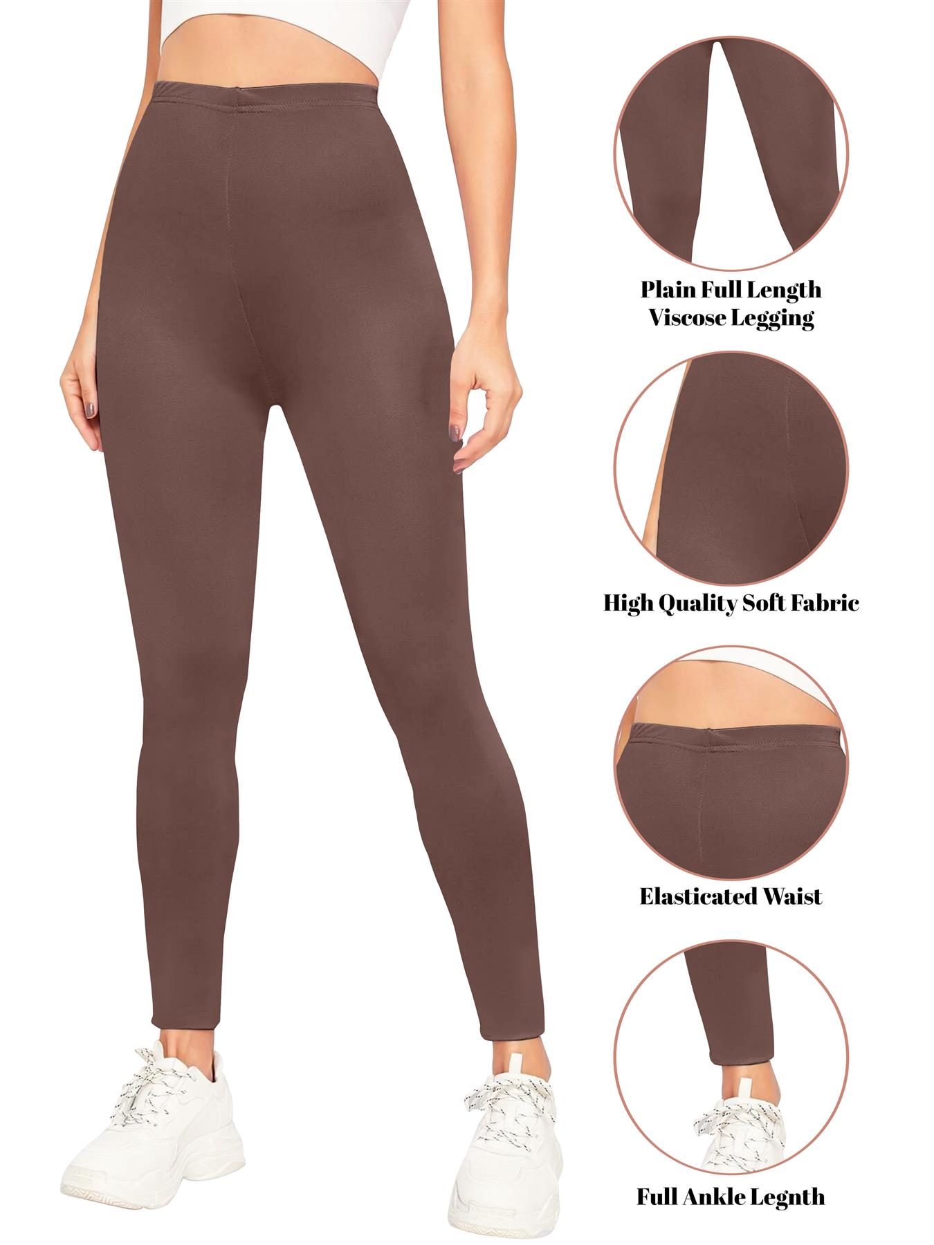 Womens Plain High Waist Leggings Trouser Fitness Gym Yoga Comfy Leggings Lot - Picture 45 of 68