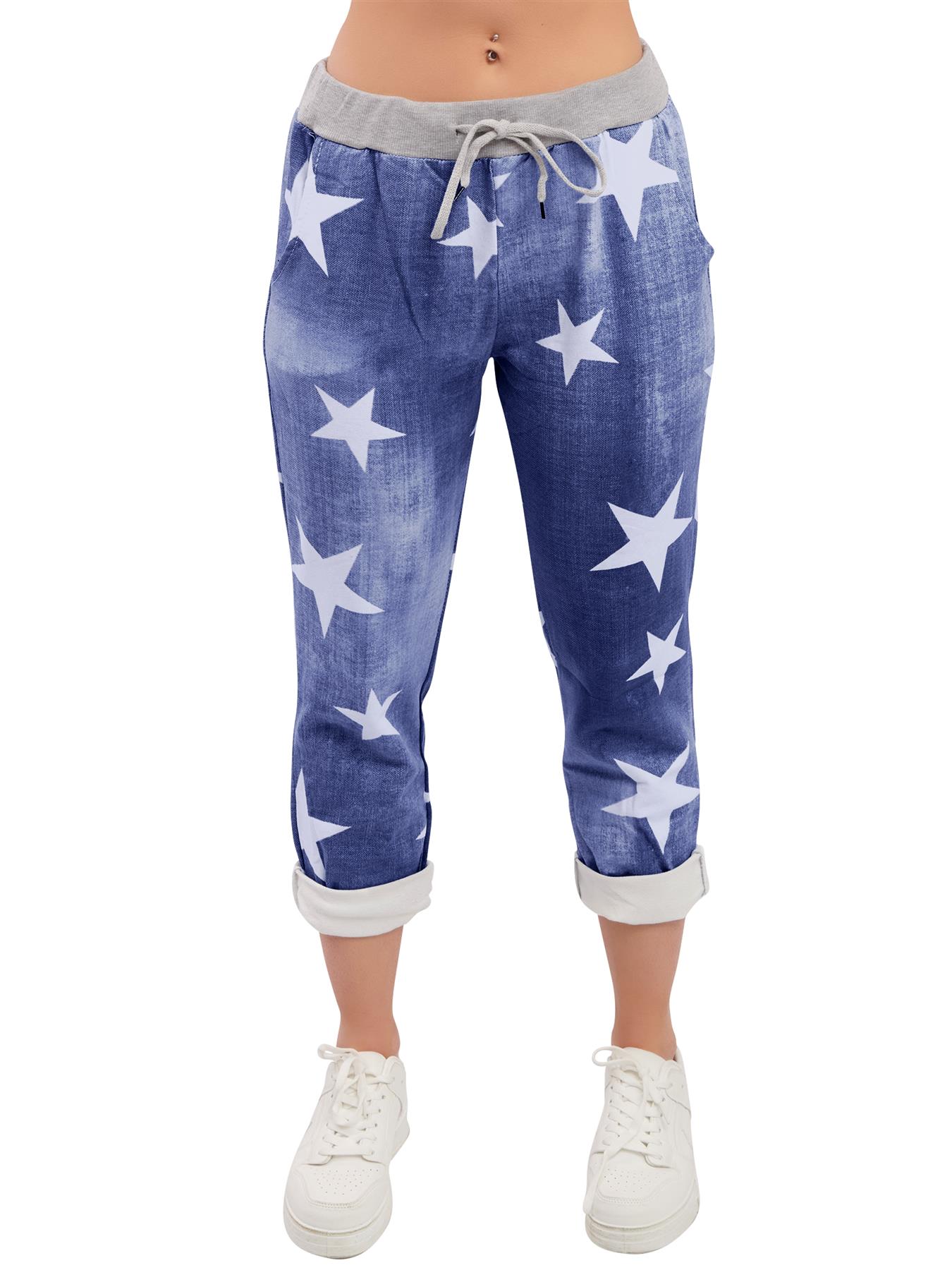 Womens Joggers Italian Floral Print Trousers Casual Jogging Bottoms Ladies Pants - Picture 7 of 9
