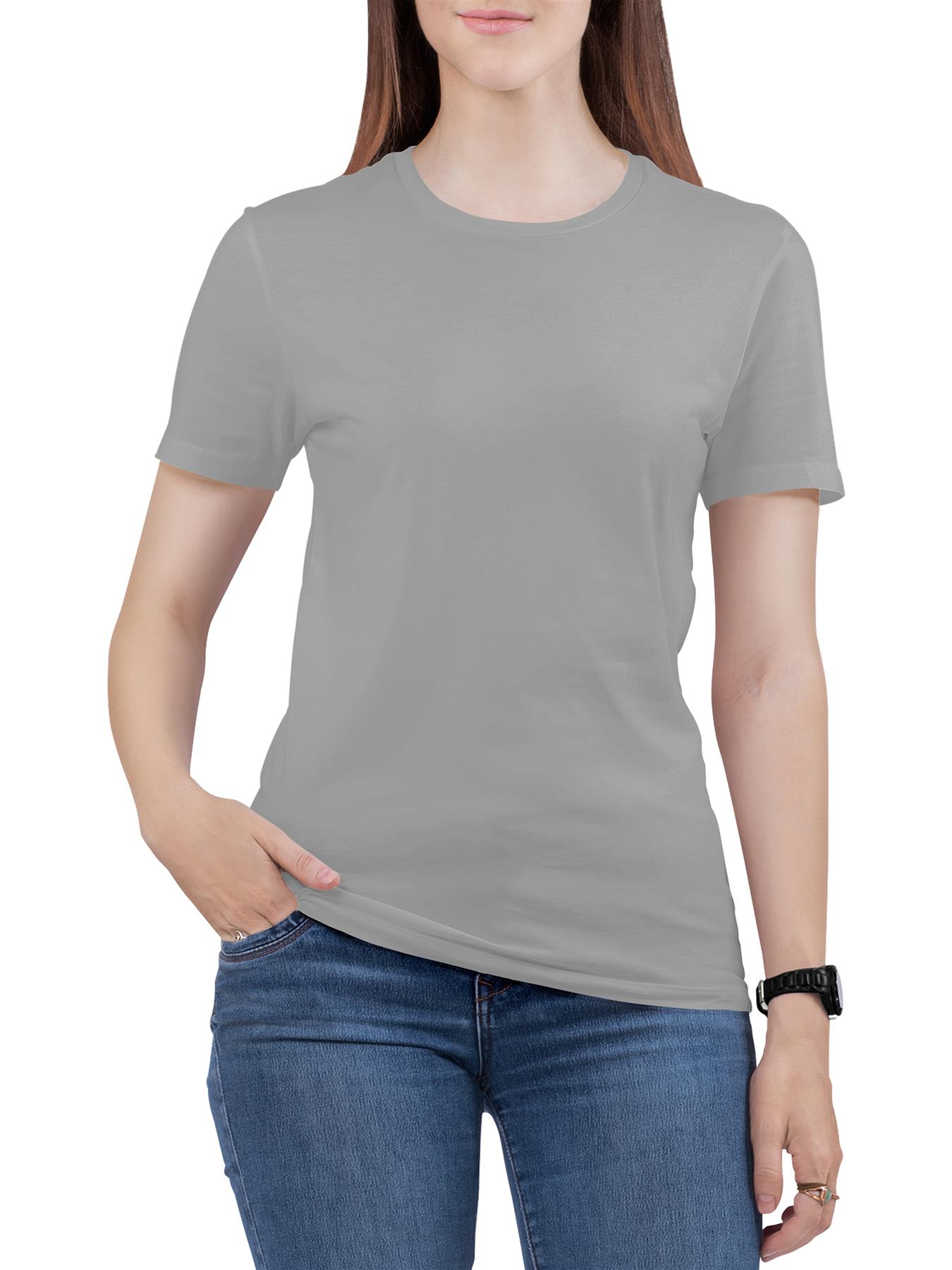 Fruit Of The Loom T Shirts Womens Ladies Plain Coloured Cotton Fitted Tee Shirt - Picture 16 of 35