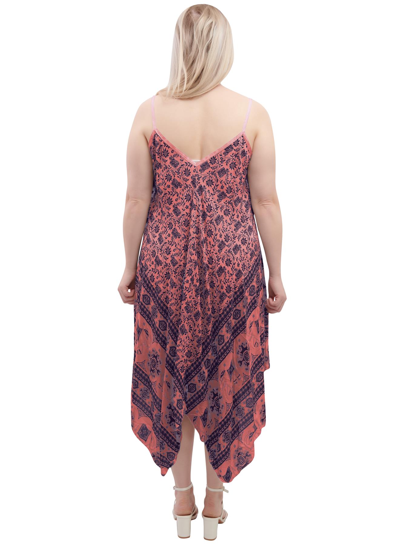 Womens Sleeveless Italian V Neck Hanky Dress Elephant Print Strappy Summer Maxi - Picture 17 of 72