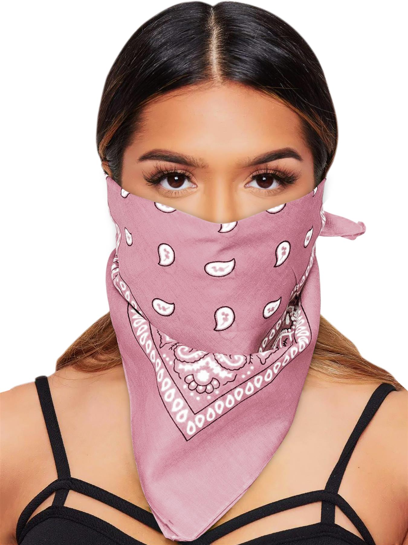 Paisley Bandana Cotton Scarf Headband Head Wear Mouth Protection Wrap Band Lot - Picture 43 of 63