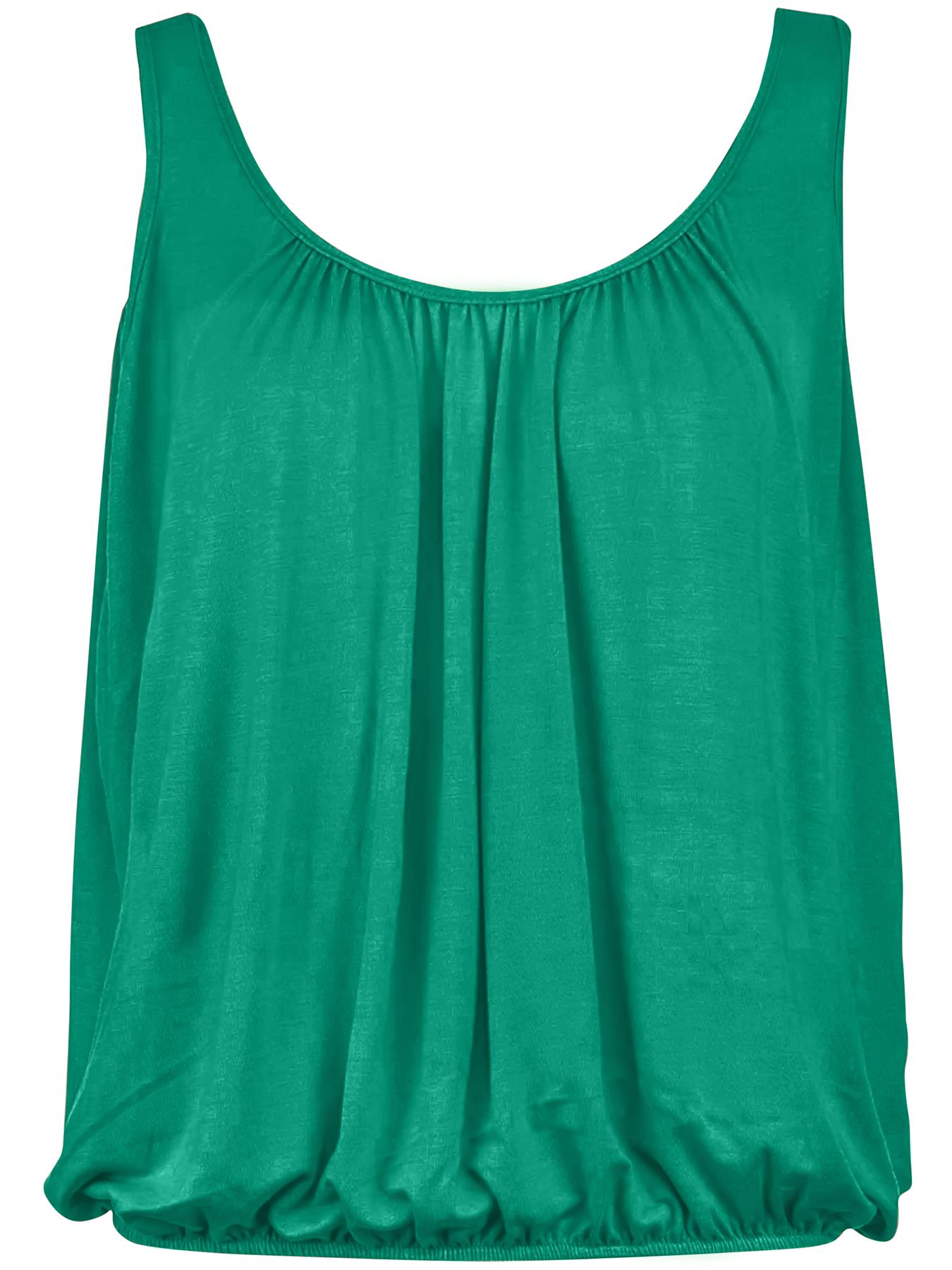Womens Vest Tops Italian Summer Holiday Loose Fit Camisole Sleeveless Tank Top - Picture 35 of 82