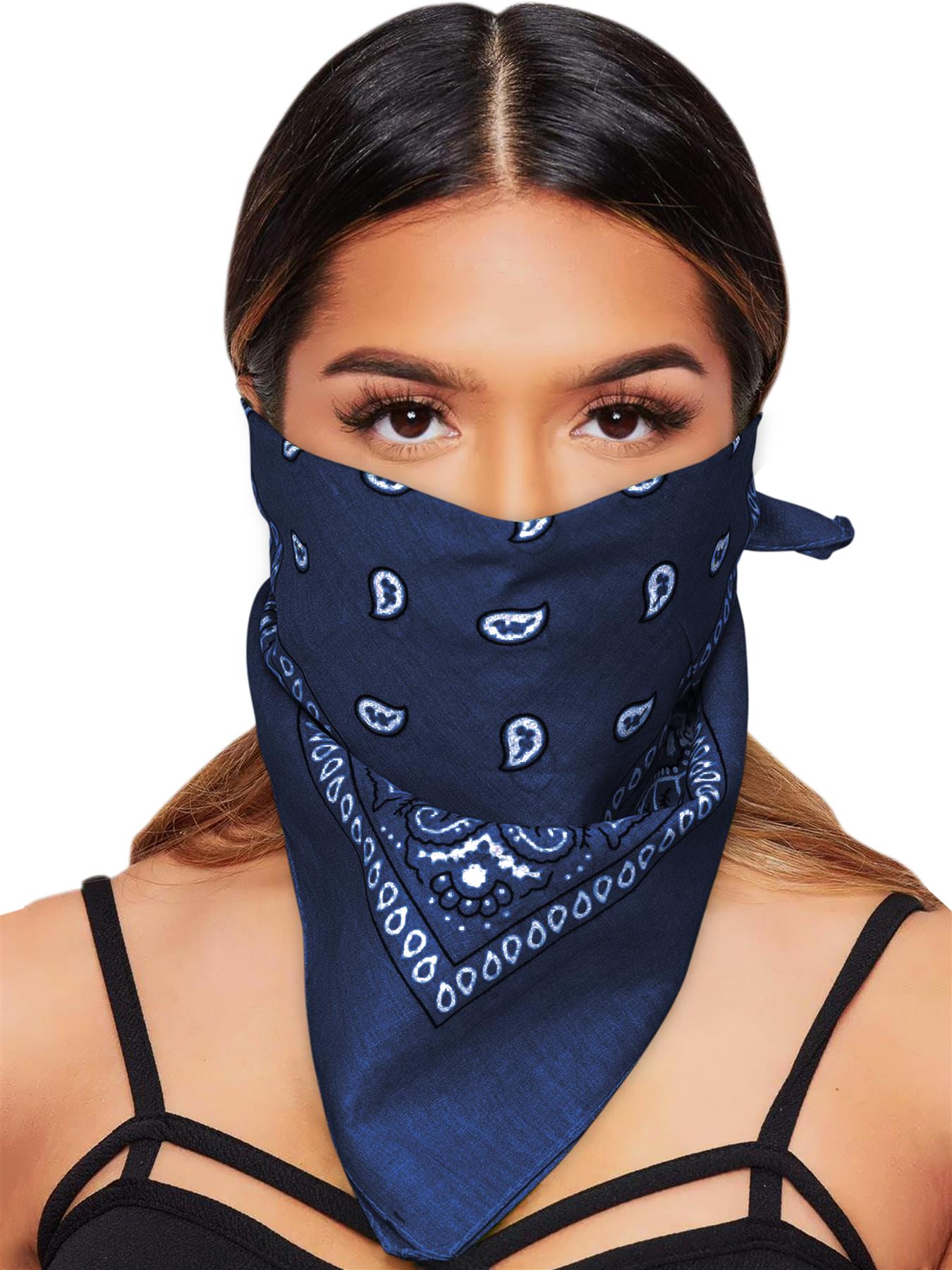 Paisley Bandana Cotton Scarf Headband Head Wear Mouth Protection Wrap Band Lot - Picture 14 of 63