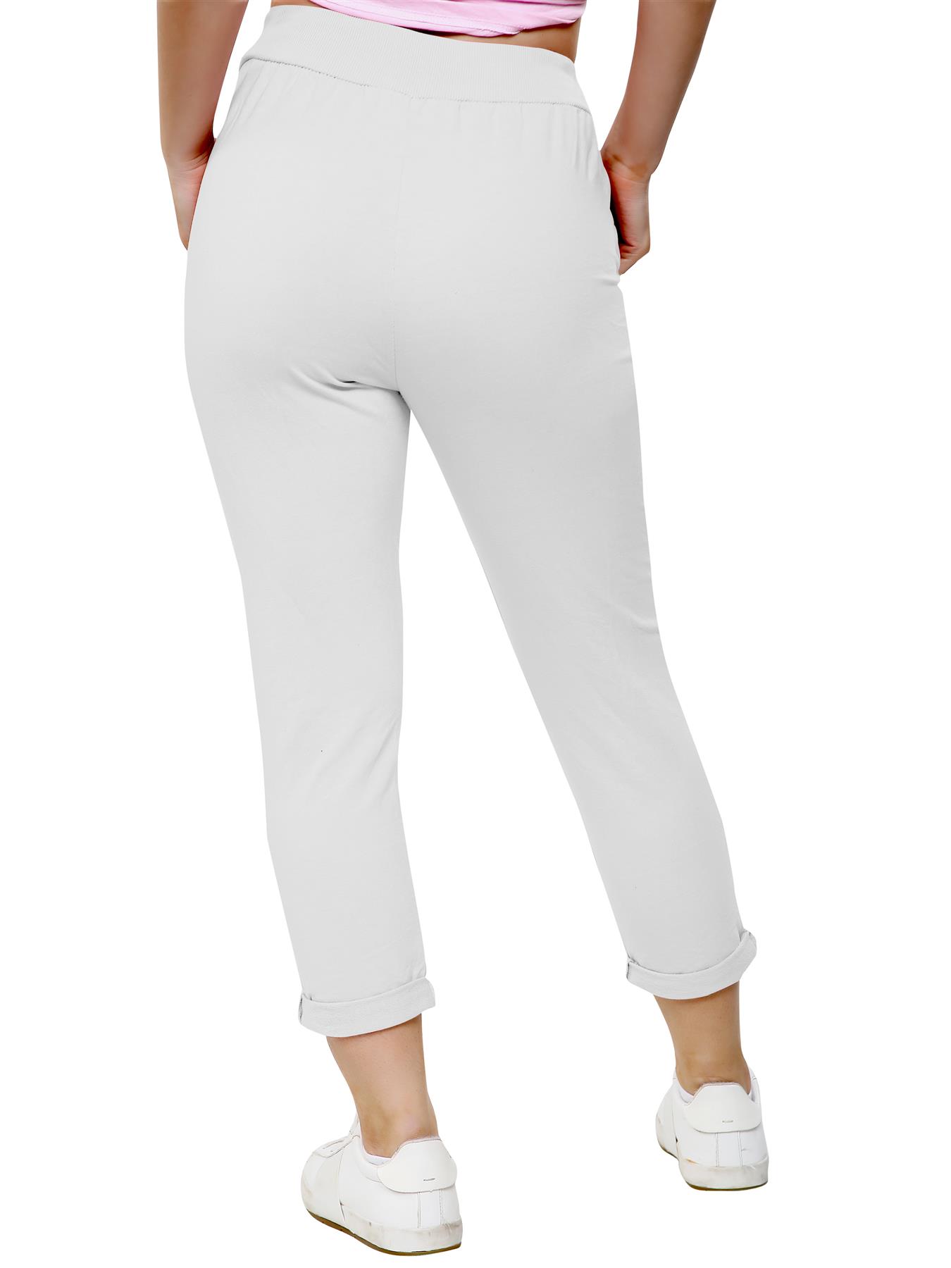 Women's Athletic Italian Trouser Pants for Active Yoga Comfy Jogging Bottoms - Picture 42 of 44