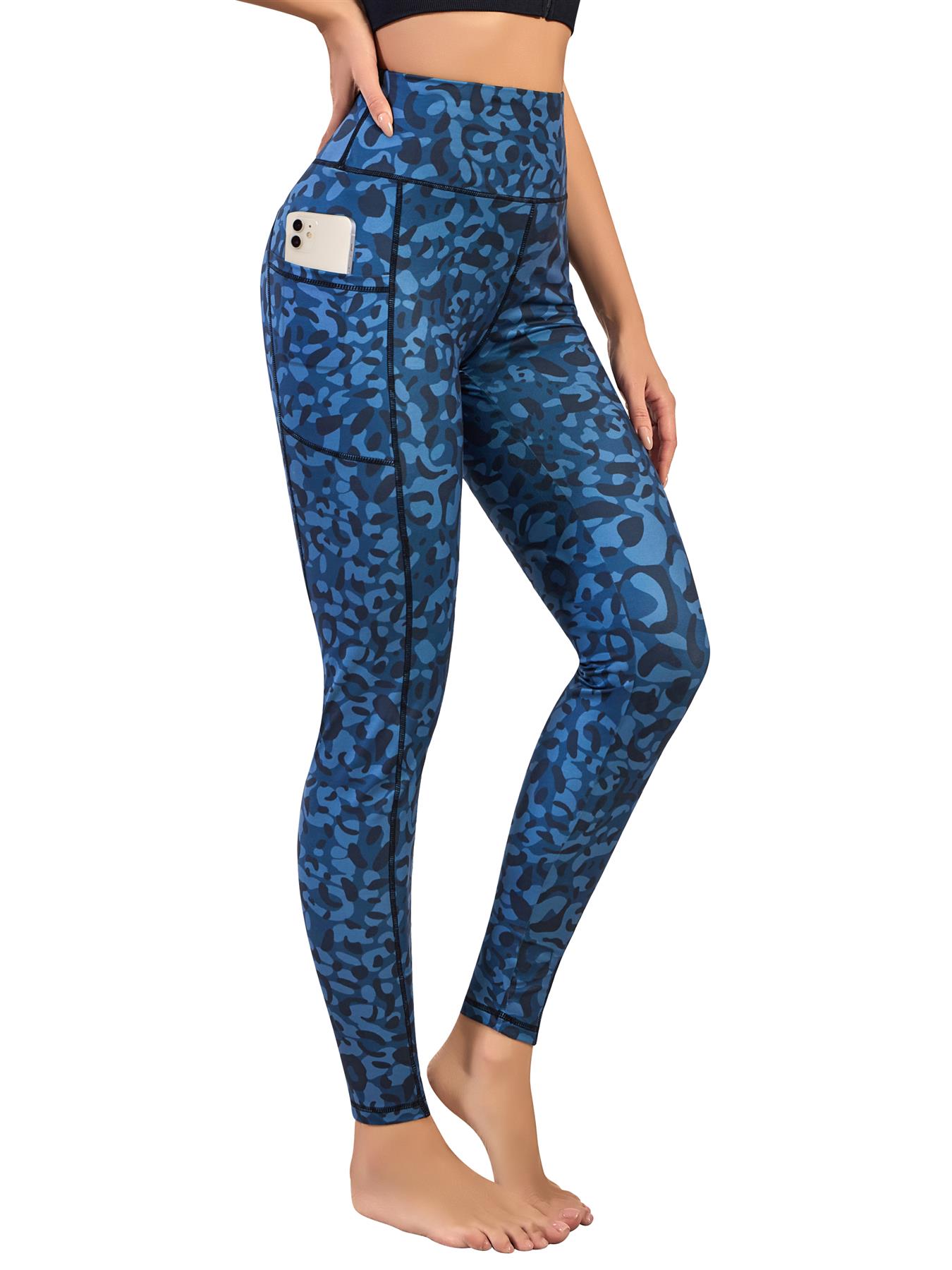 Women Fitness Sports Leggings Ladies Gym High Waist Yoga Pants With Stretch - Picture 11 of 19