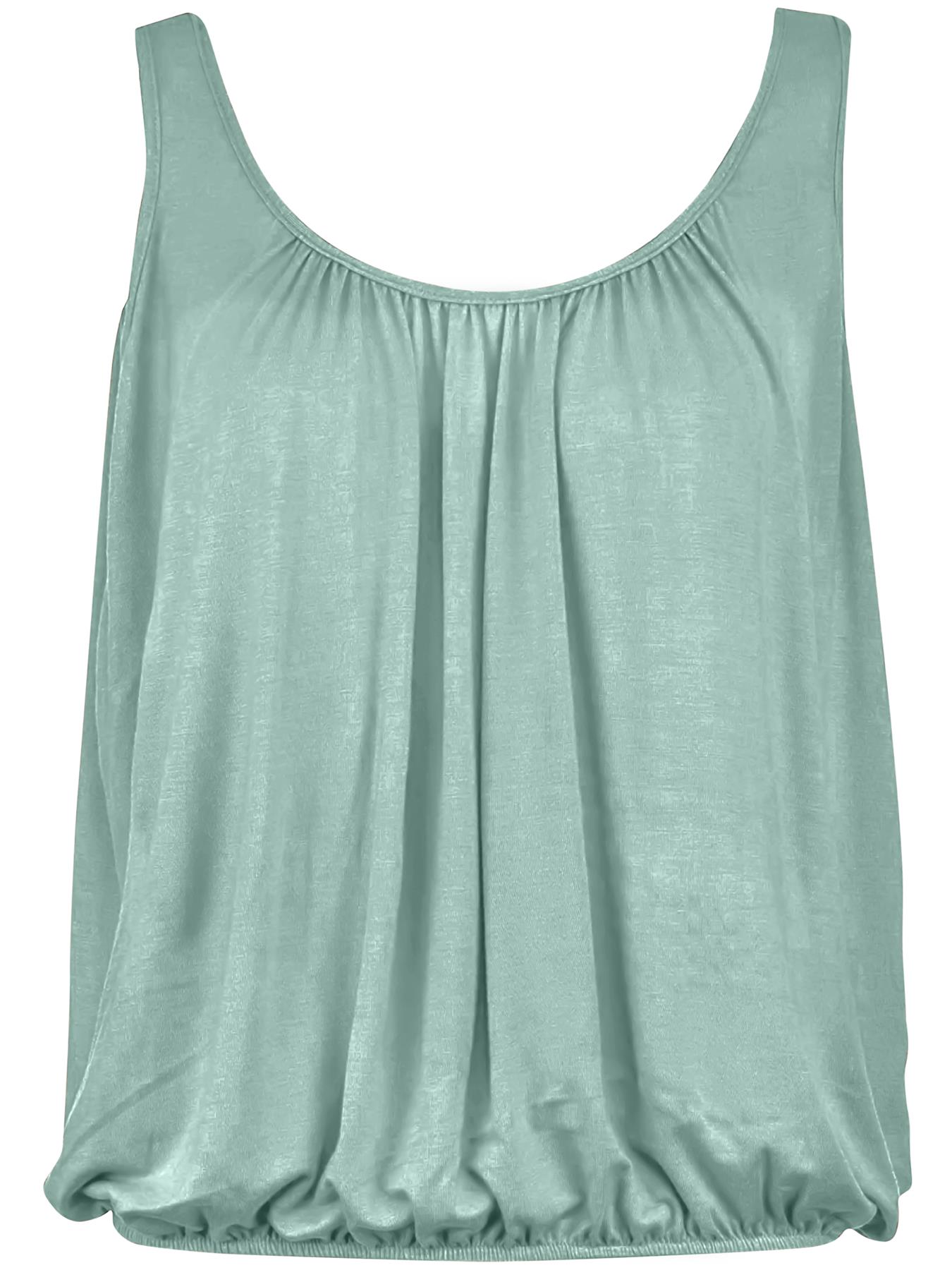Womens Vest Tops Italian Summer Holiday Loose Fit Camisole Sleeveless Tank Top - Picture 47 of 82