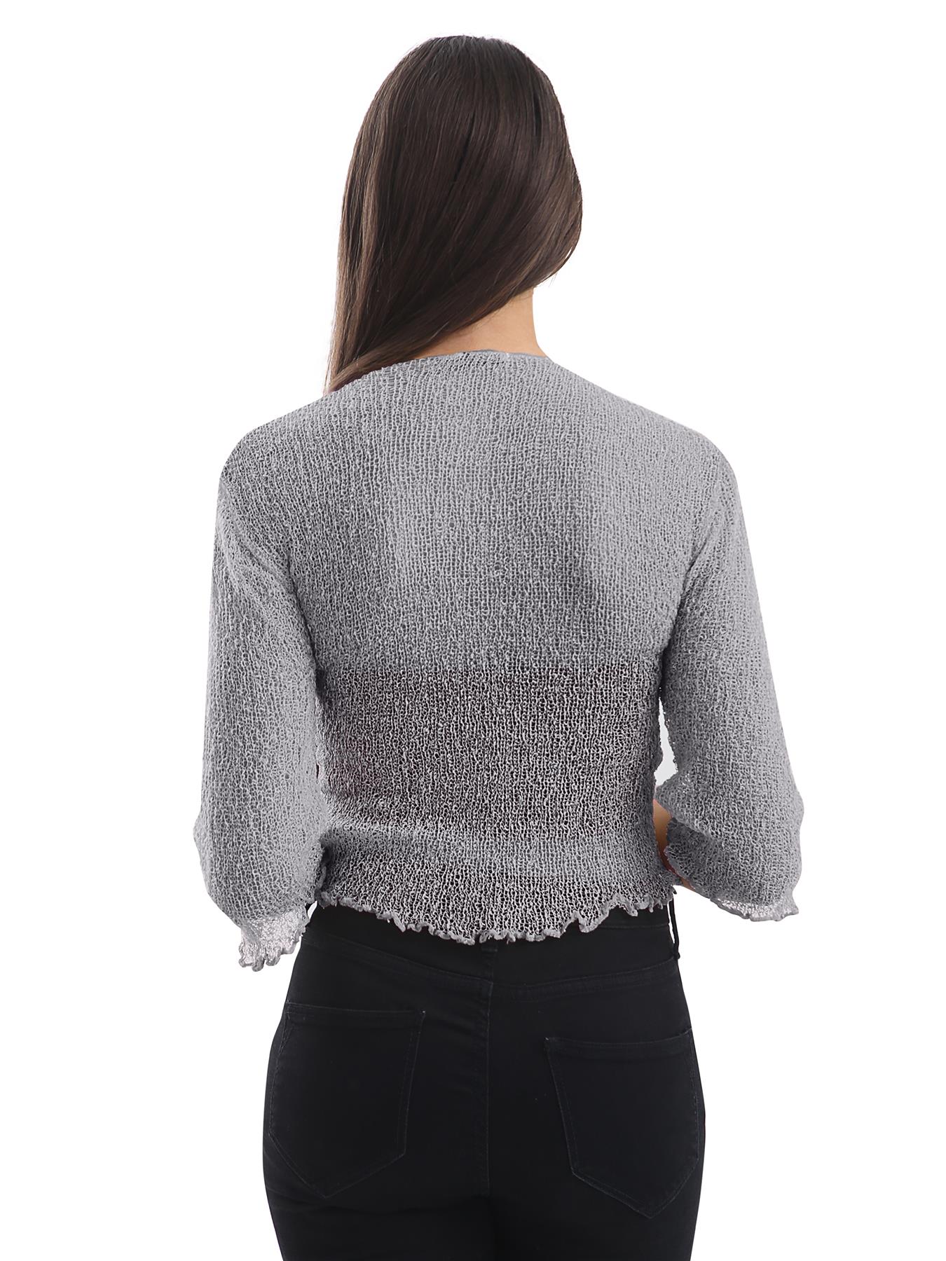 Womens Tie Up Open Front Shrug Ladies Knitted Cropped Bolero beach summer Top - Picture 148 of 169