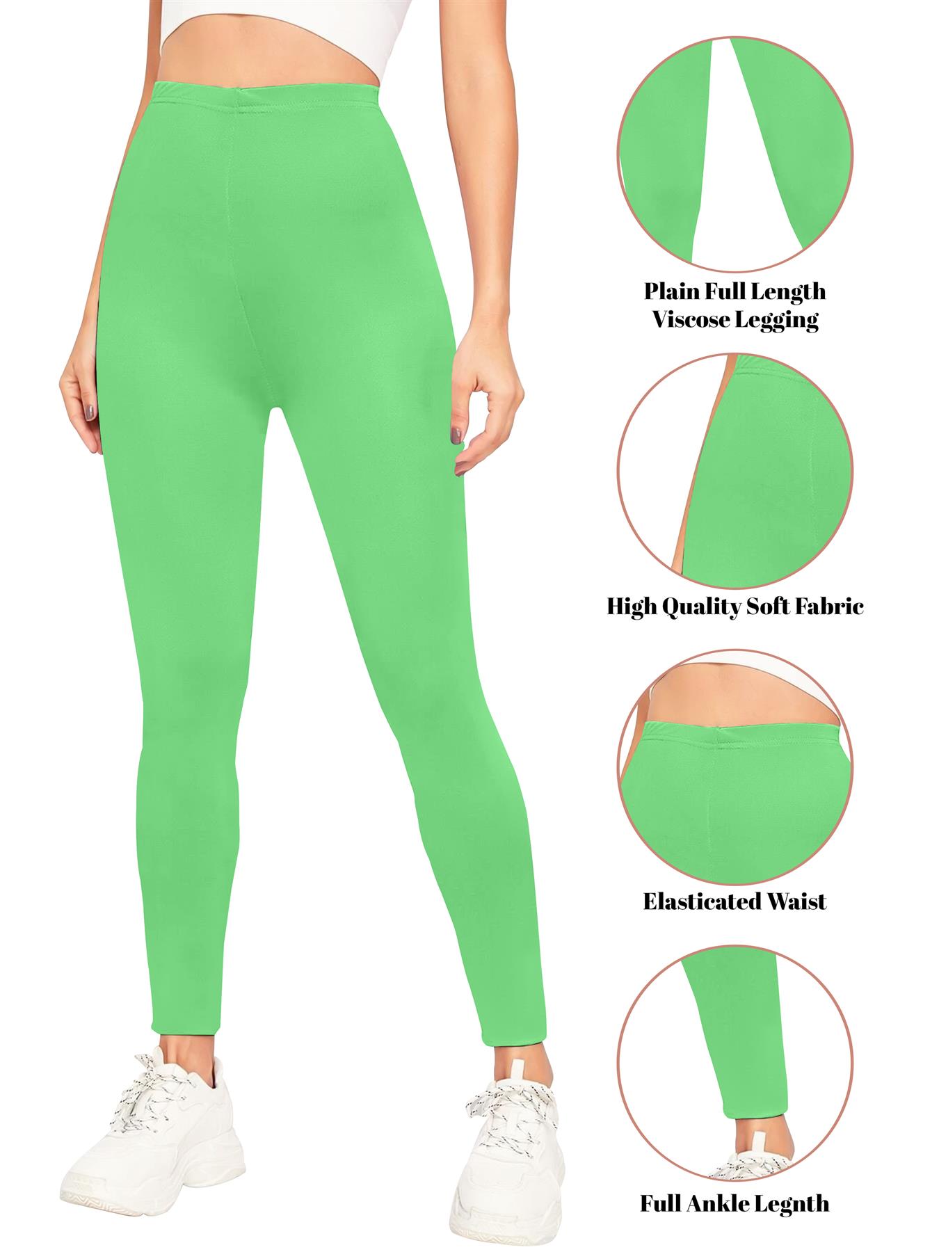 Womens Plain High Waist Leggings Trouser Fitness Gym Yoga Comfy Leggings Lot - Picture 68 of 68